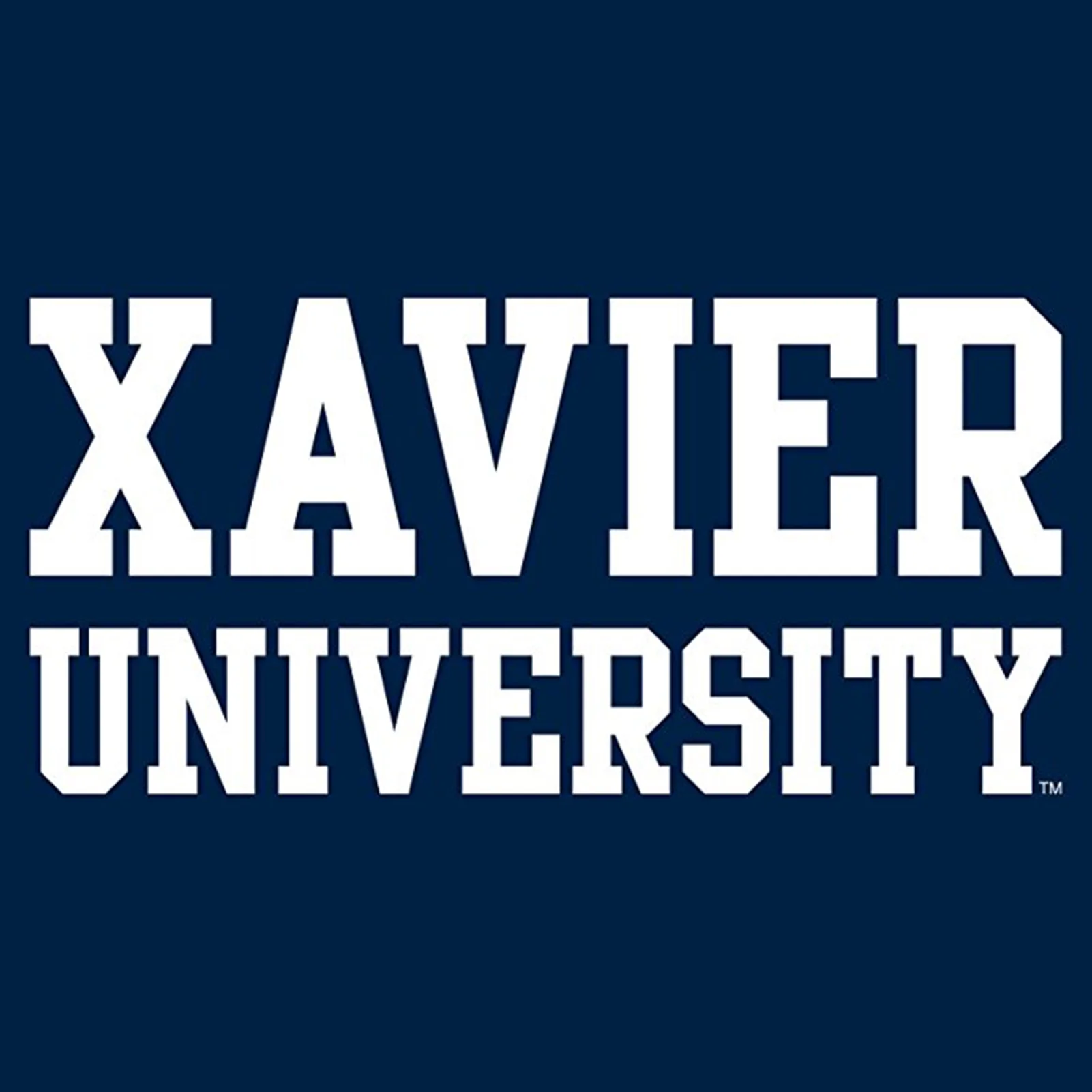 Xavier University Musketeers Basic Block Short Sleeve T Shirt - Navy - Image 2