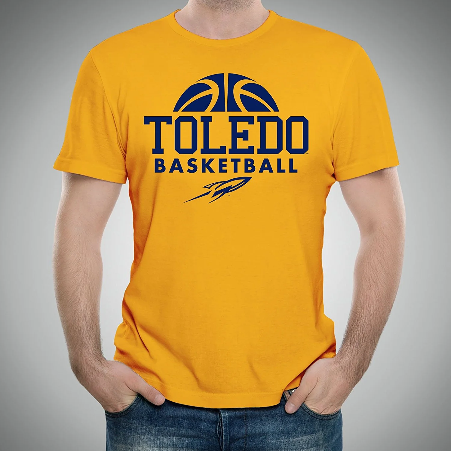 University of Toledo Rockets Basketball Hype Short Sleeve - Gold - Image 3