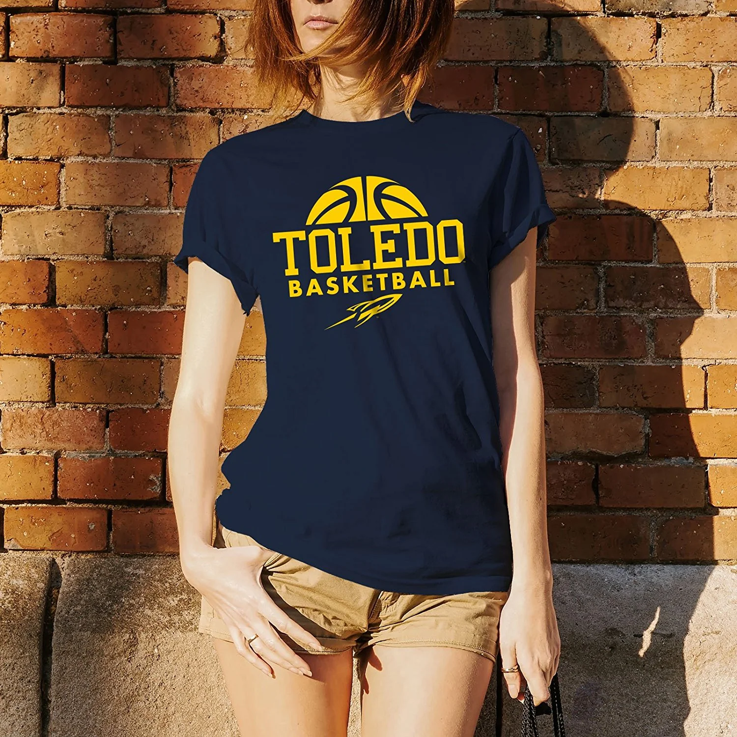 University of Toledo Rockets Basketball Hype Short Sleeve T-Shirt - Navy - Image 4