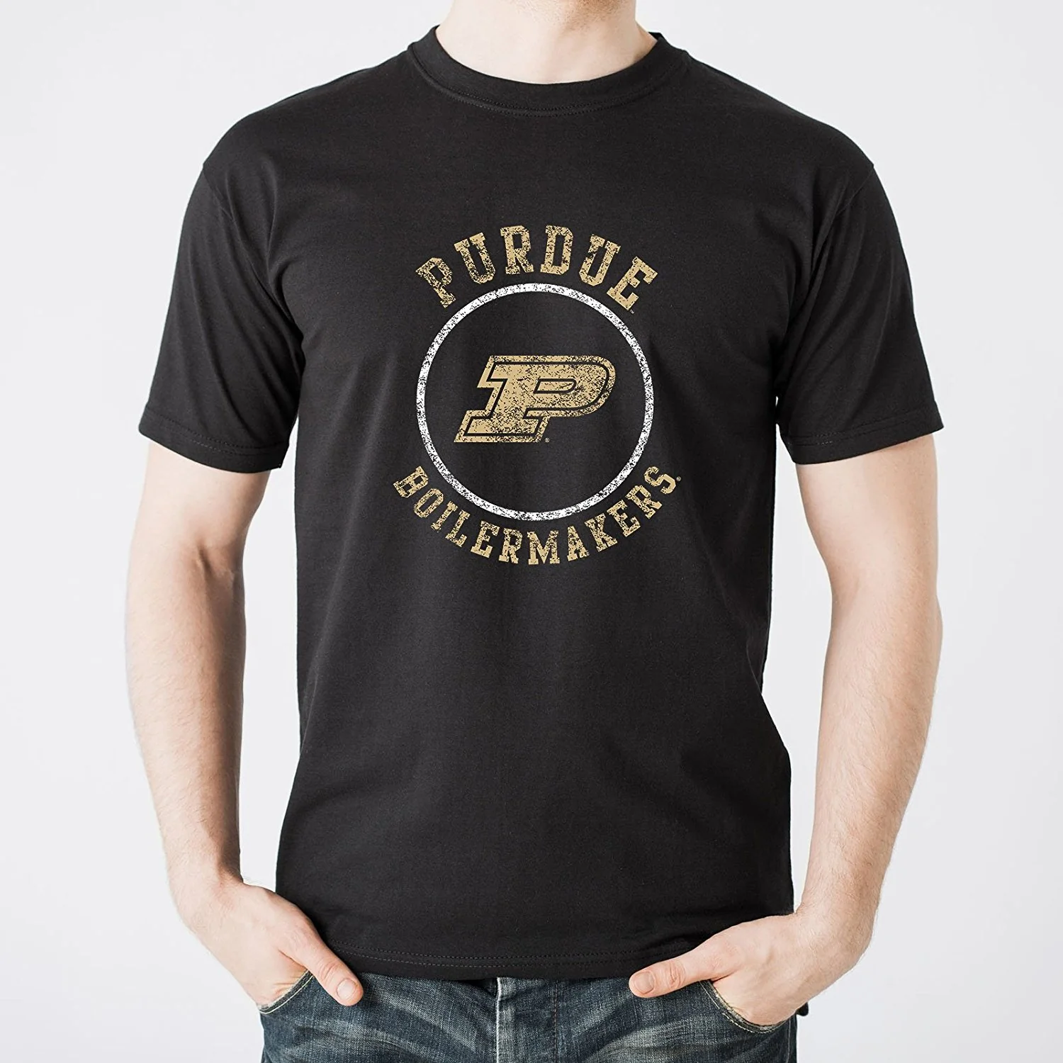Distressed Circle Logo Purdue - Black - Image 4