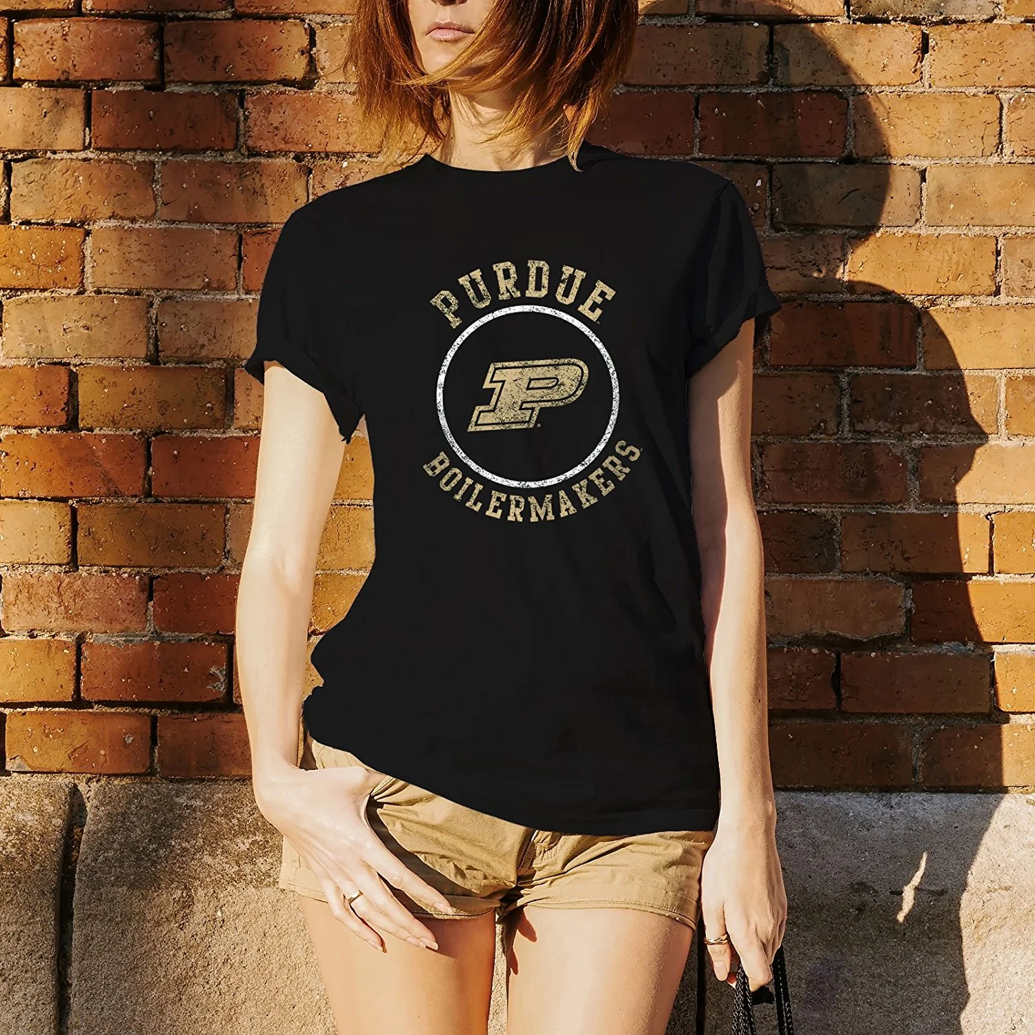 Distressed Circle Logo Purdue - Black - Image 5