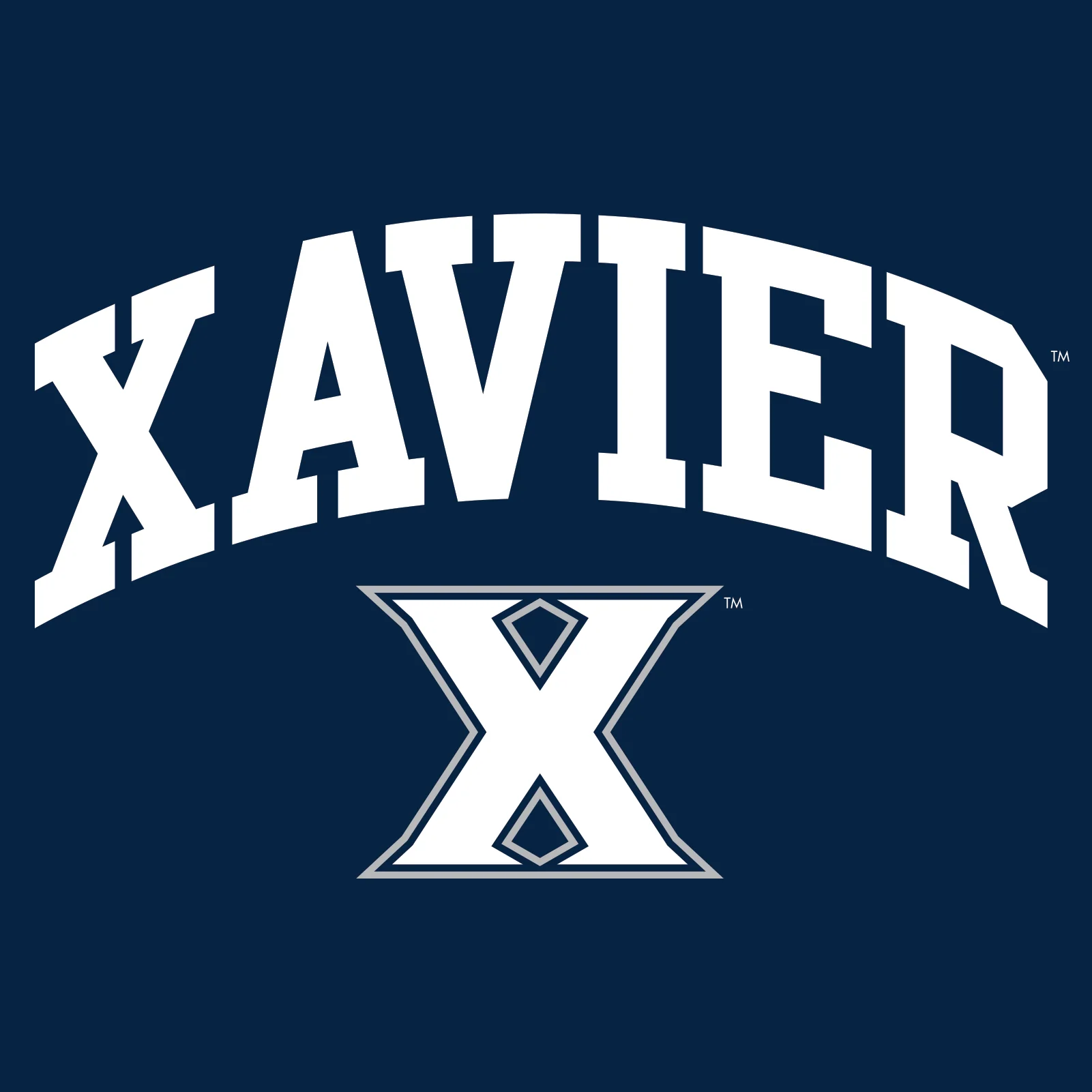 Xavier University Musketeers Arch Logo Youth Short Sleeve T-Shirt - Navy - Image 2