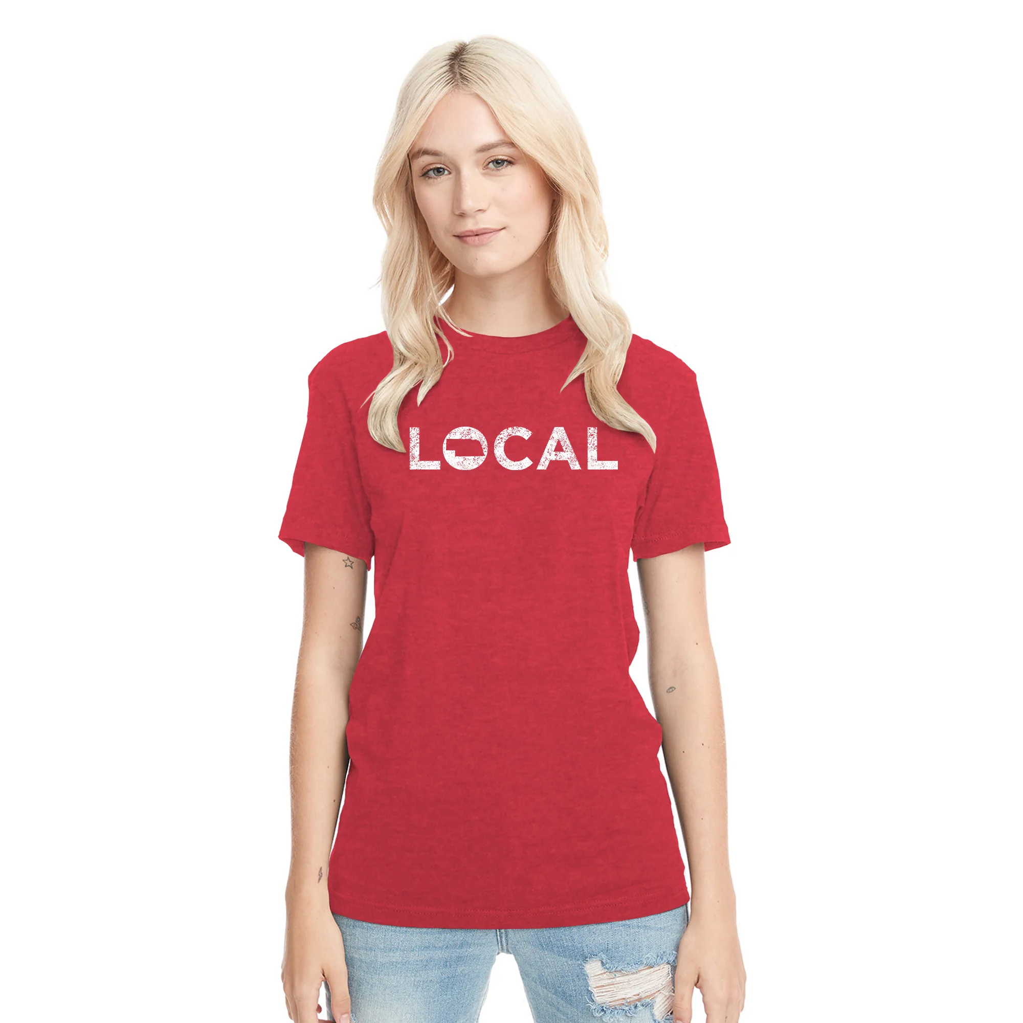 Nebraska Local Triblend T-Shirt - Vintage Red - Image 4