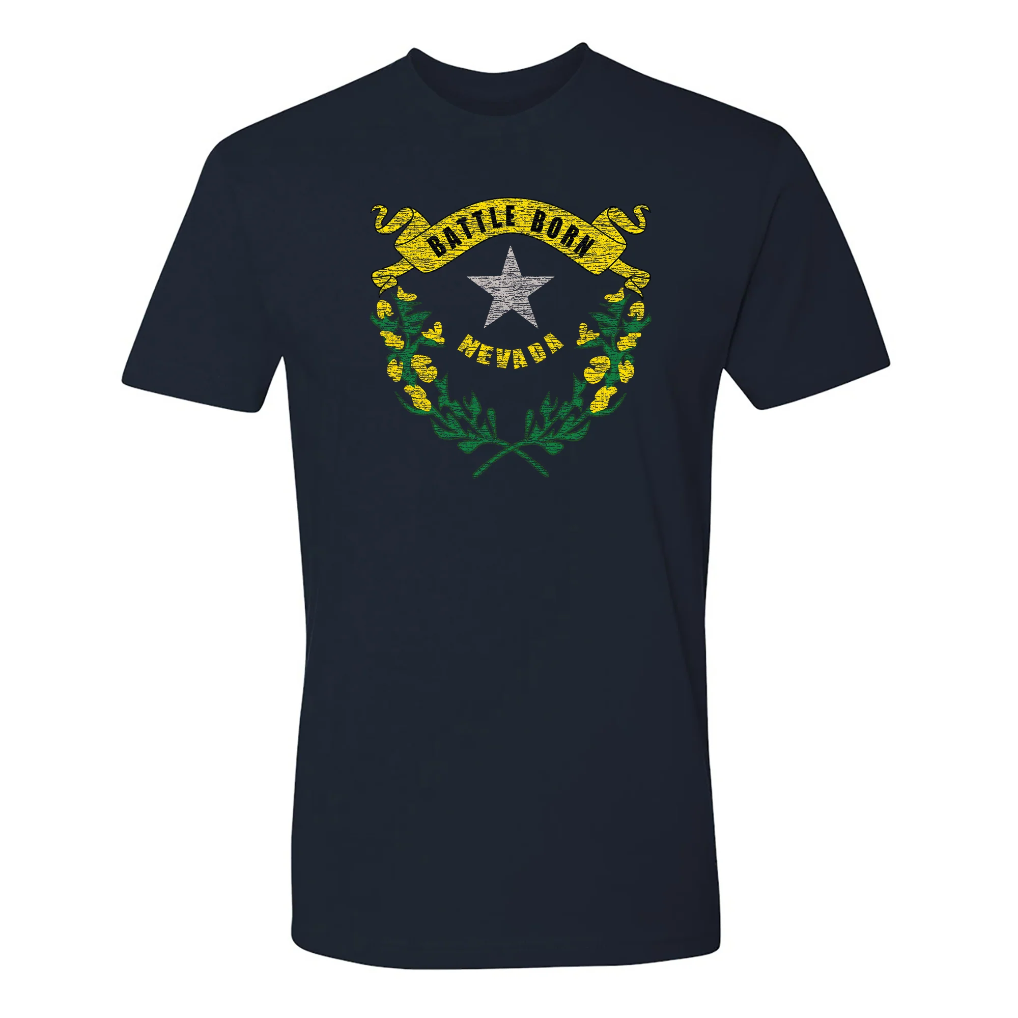 Nevada State Flag NLA T-Shirt - Midnight Navy