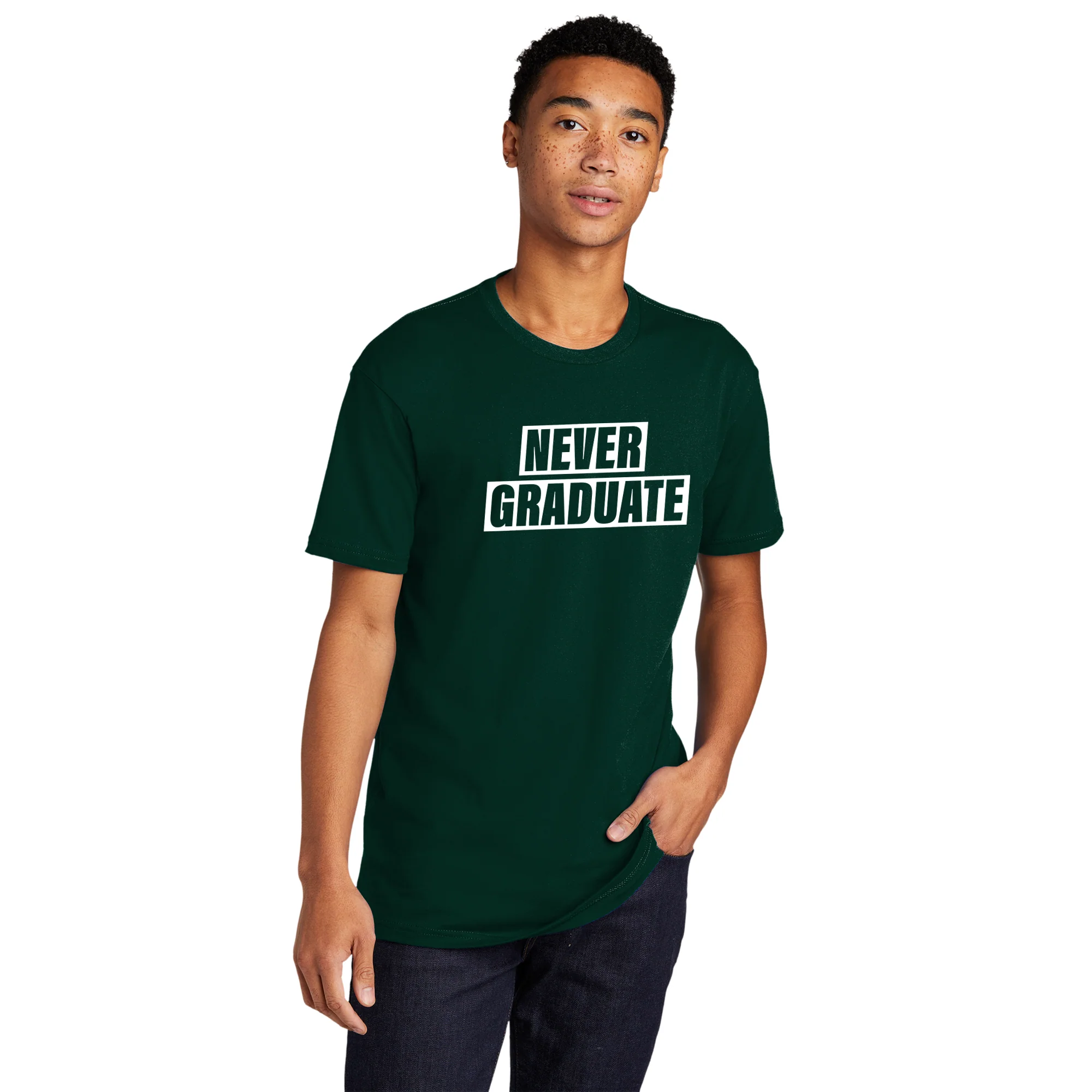 Never Graduate NLA T-Shirt - Forest - Image 3