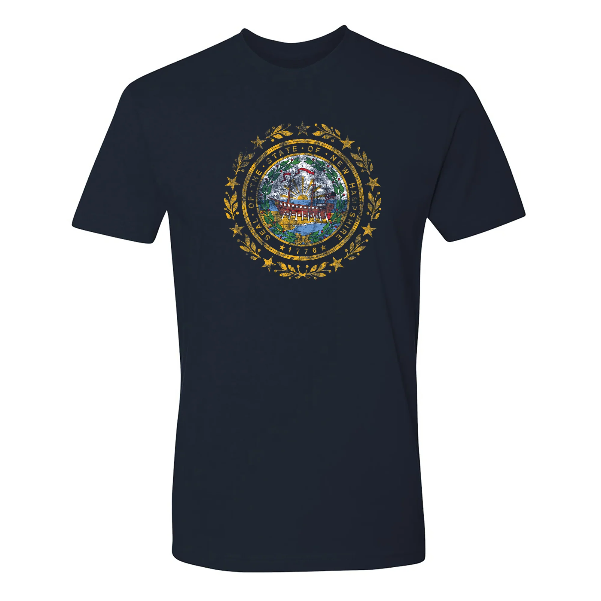 New Hampshire State Flag NLA T-Shirt - Midnight Navy
