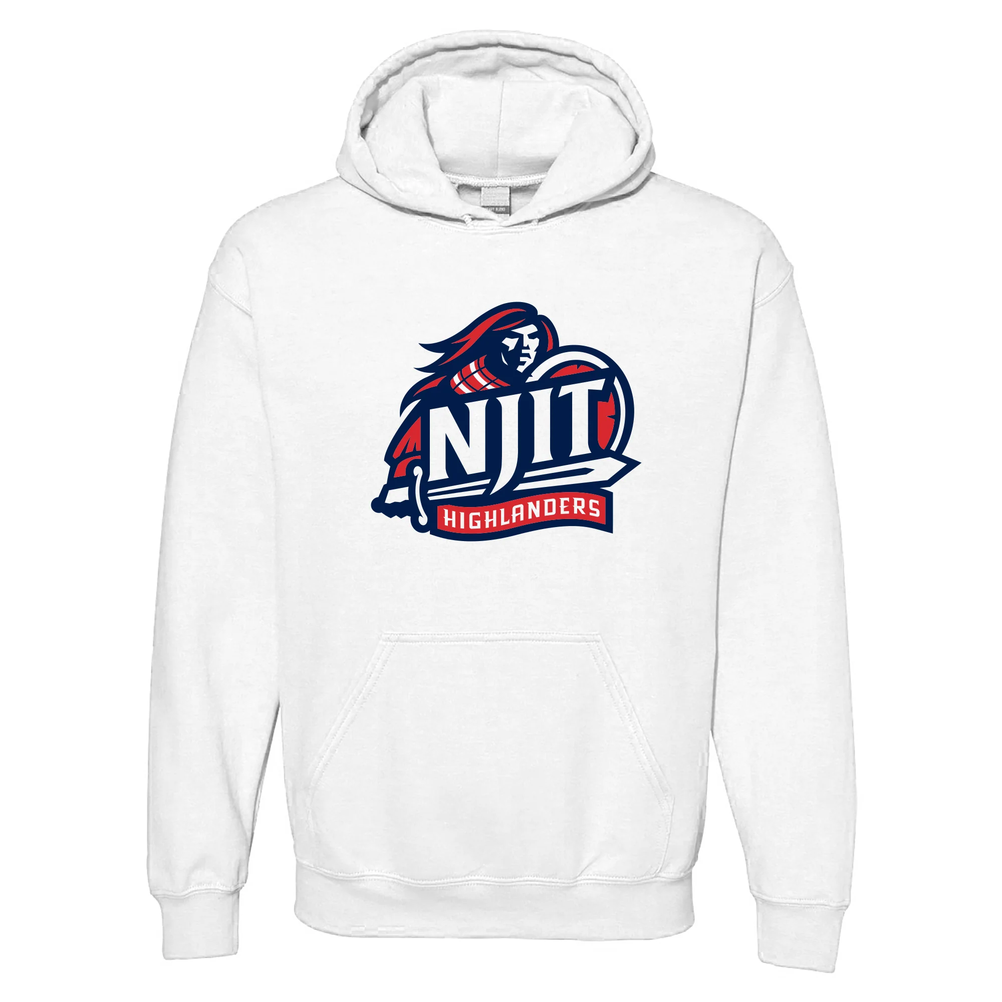 New Jersey Institute of Technology Primary Logo Hoodie - White