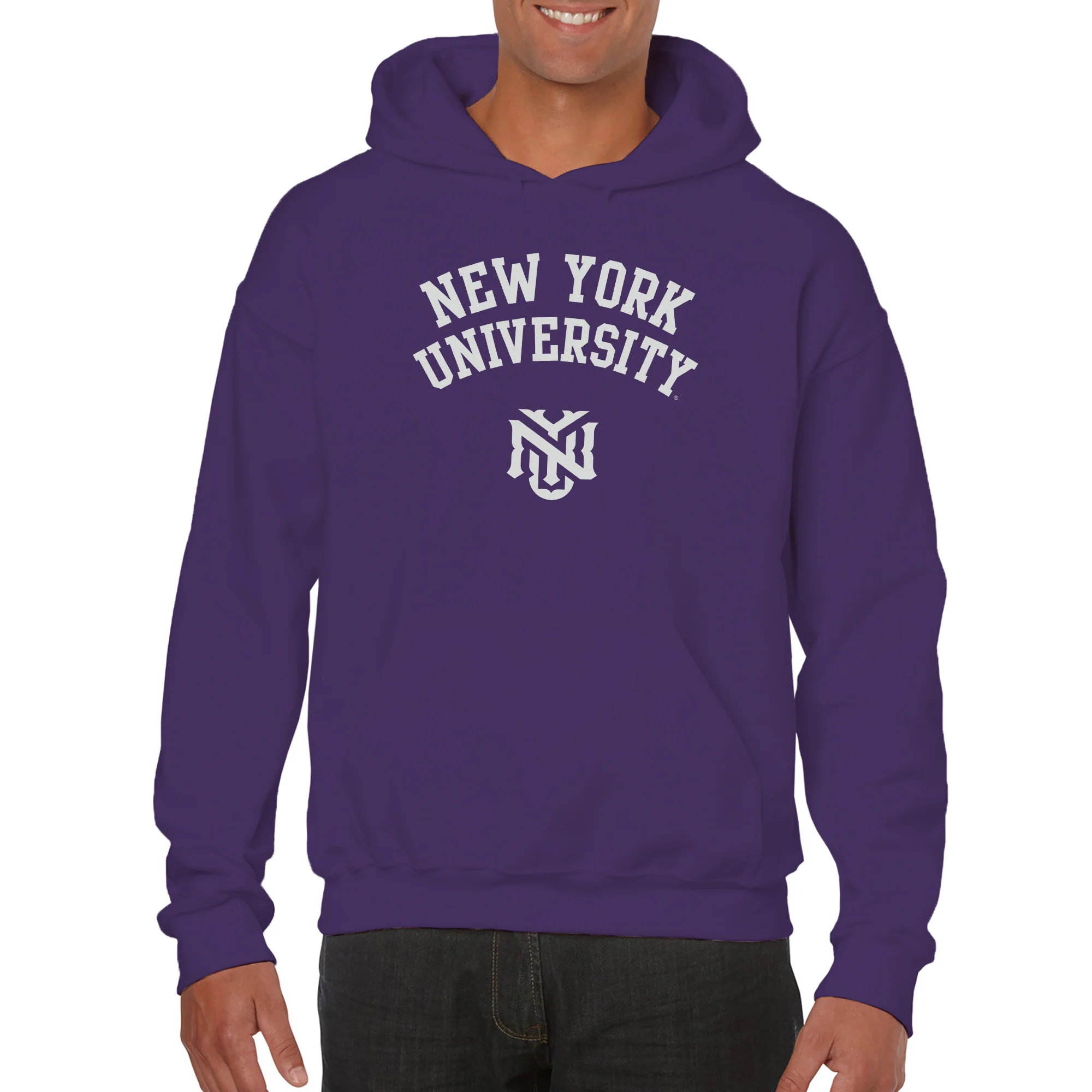 New York University Violets Arch Logo Hoodie - Image 4