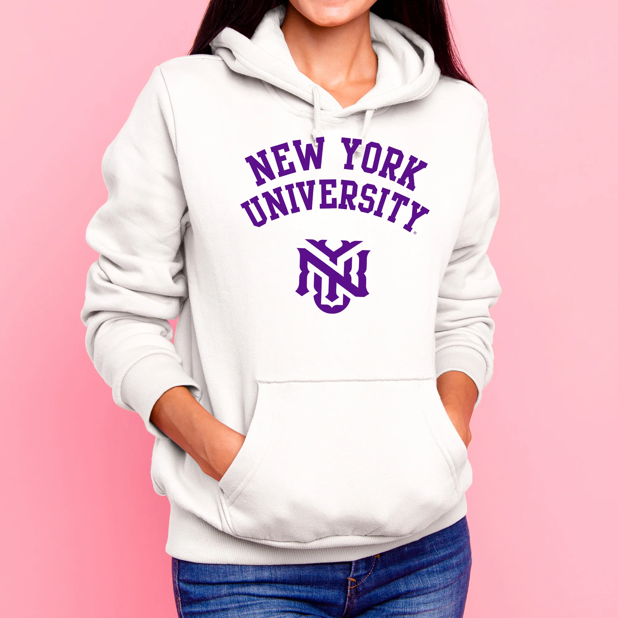 New York University Violets Arch Logo Hoodie - Image 6