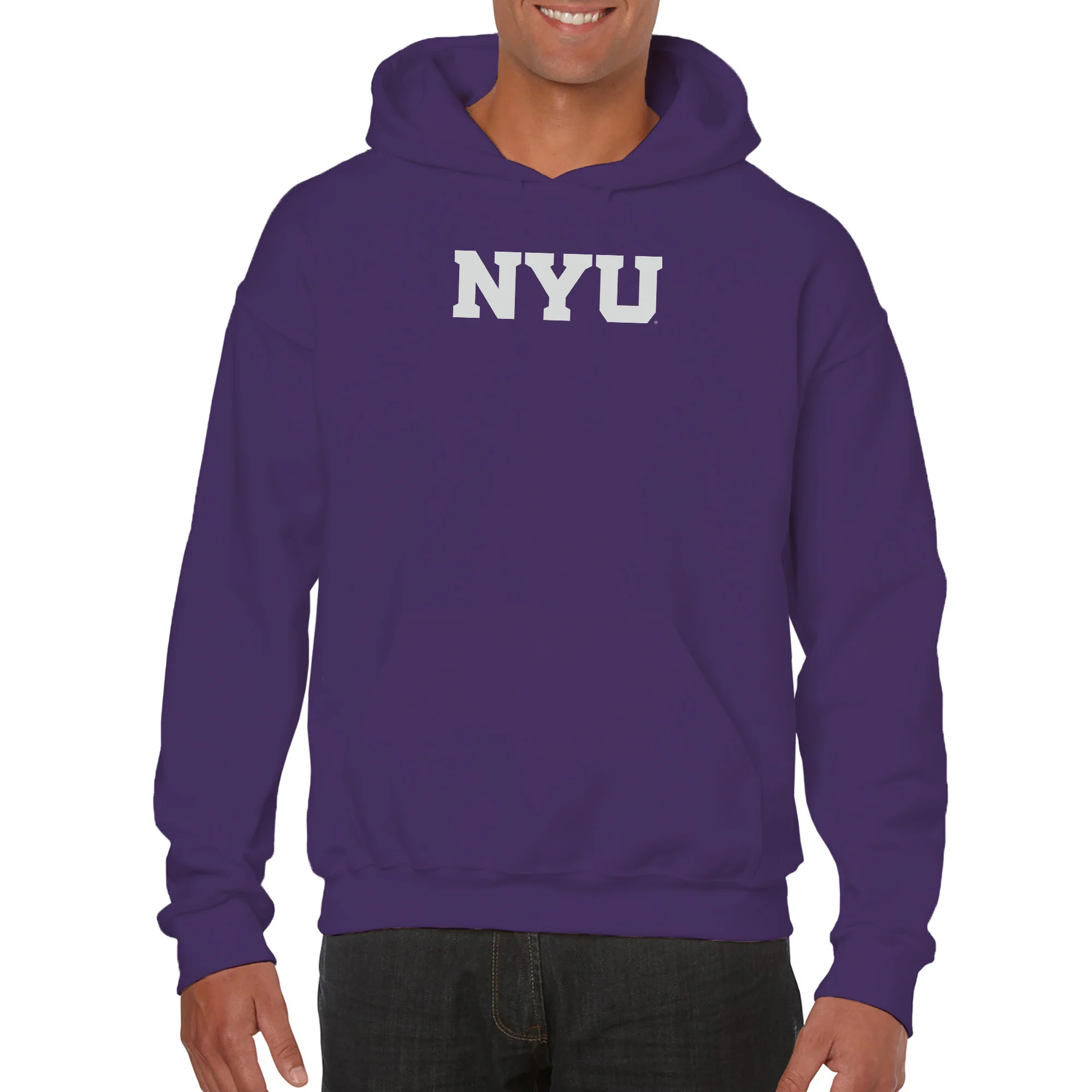 New York University Violets Basic Block Hoodie - Purple - Image 3