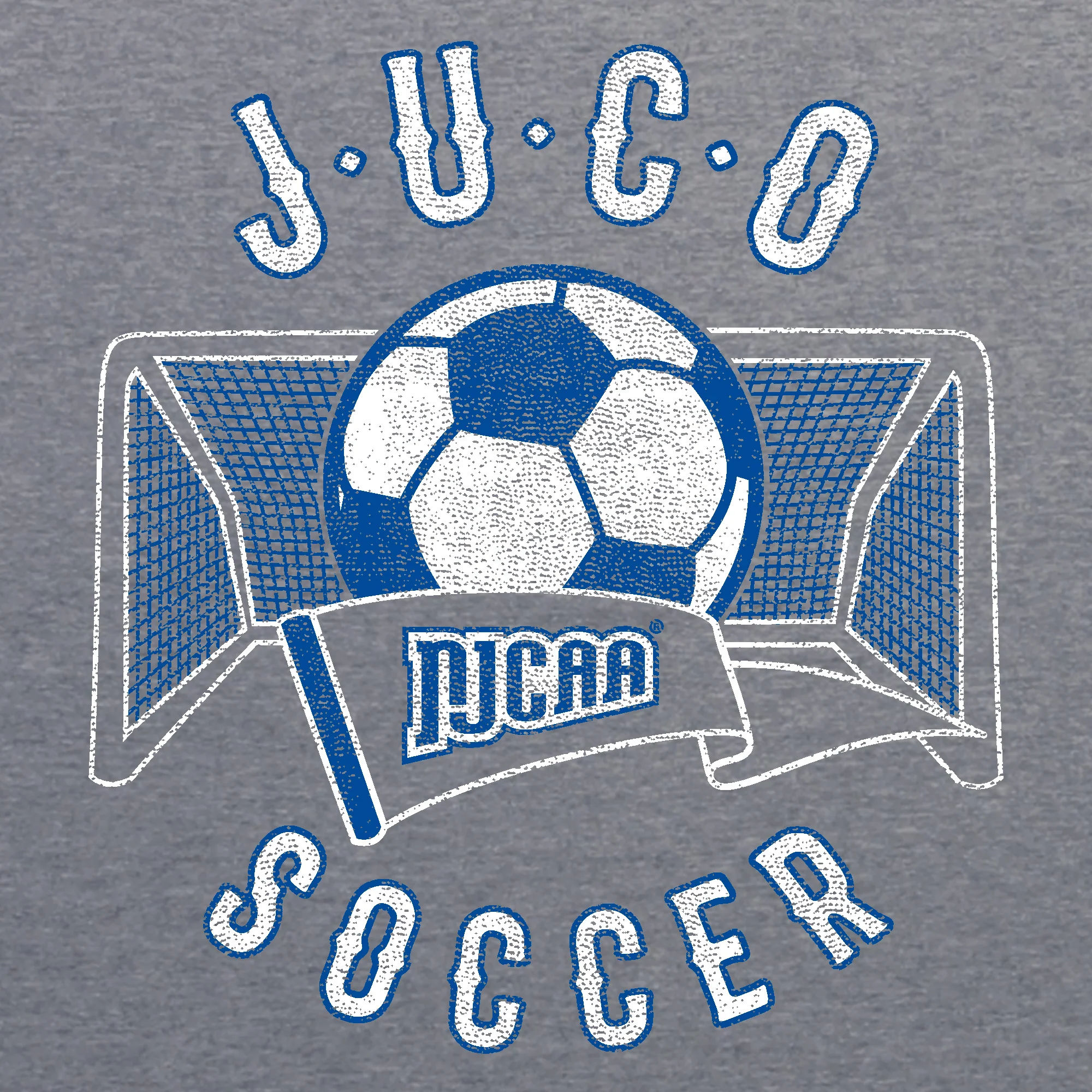 NJCAA JUCO Soccer Emblem - Junior College Athletics Triblend T Shirt - Premium Heather - Image 2