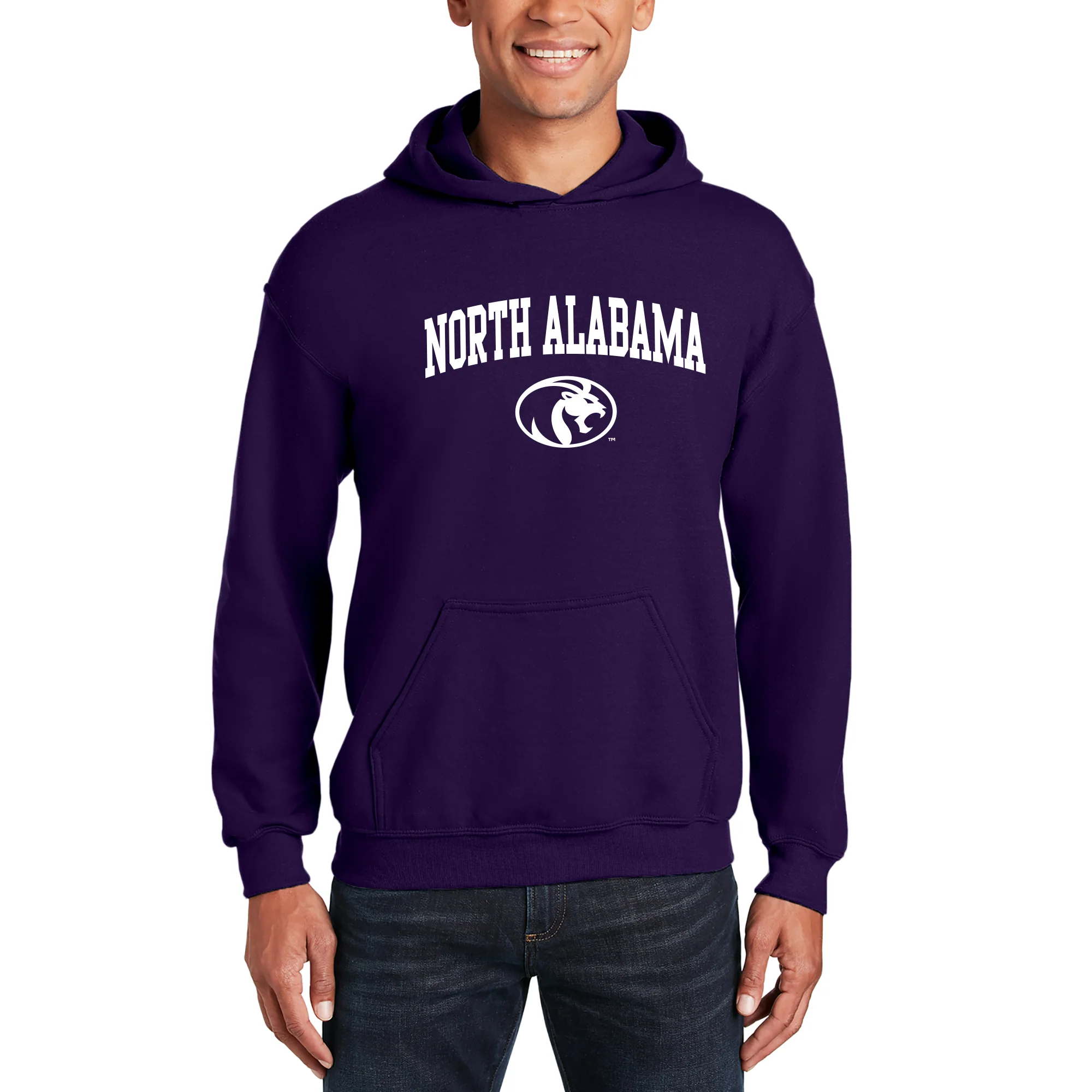 North Alabama Arch Logo Hoodie - Purple - Image 3