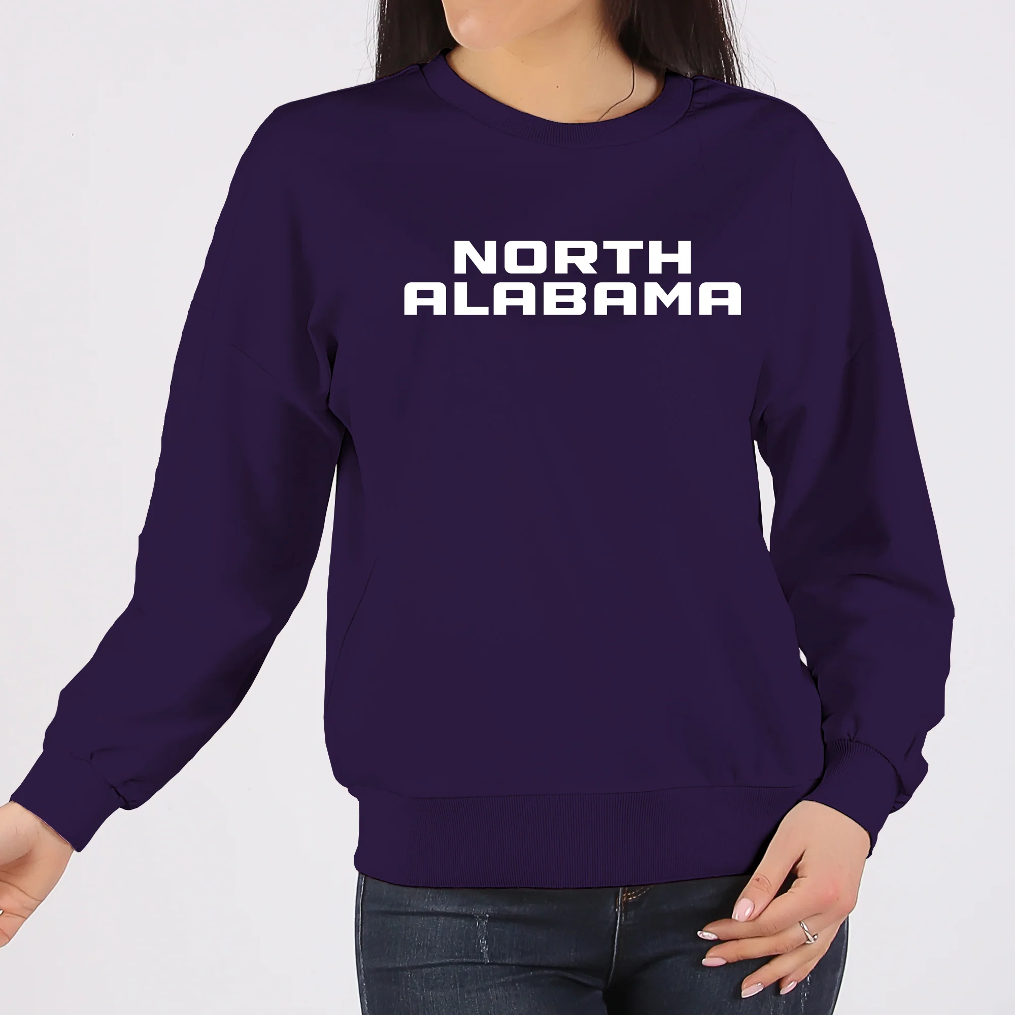 North Alabama Basic Block Crewneck - Purple - Image 4