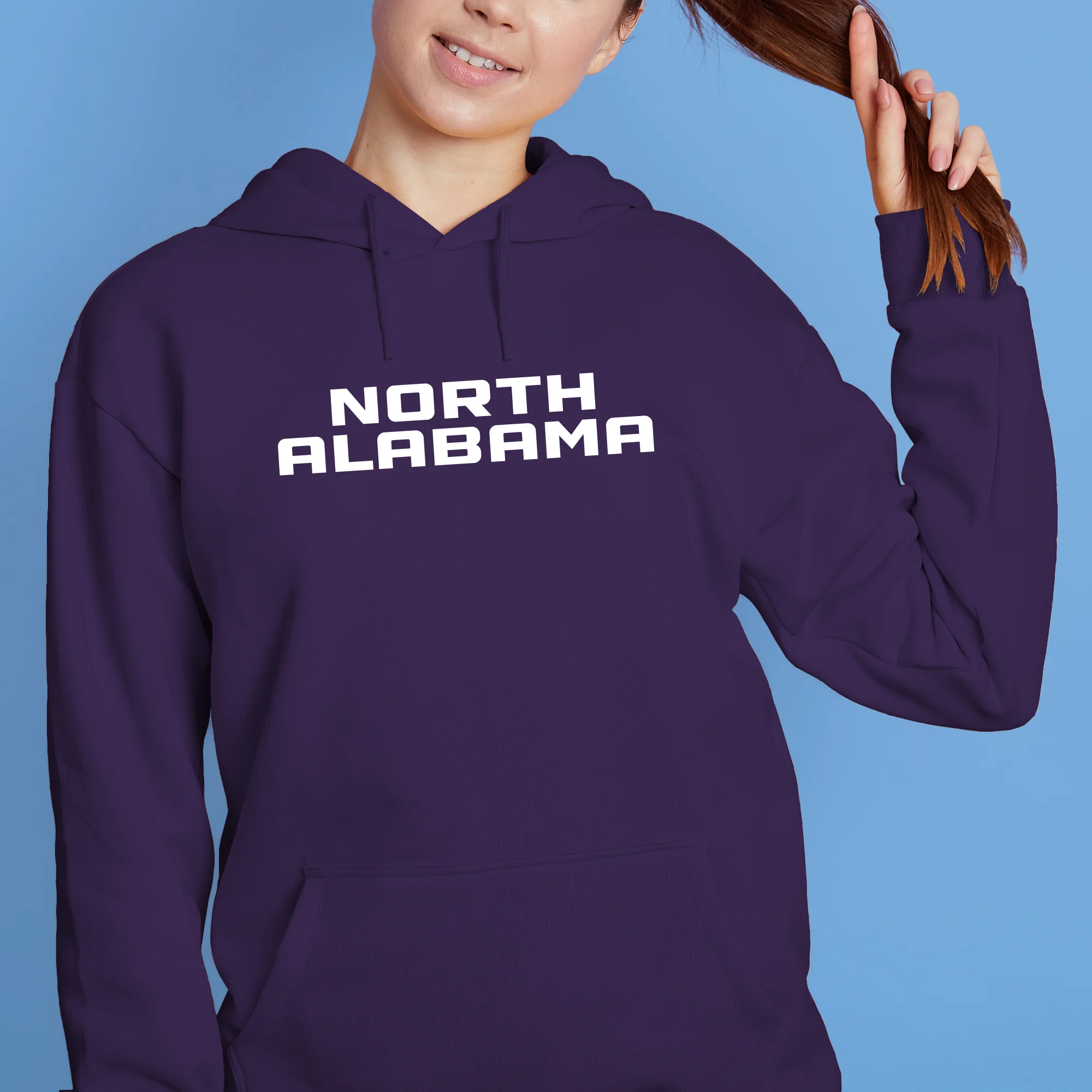 North Alabama Basic Block Hoodie - Purple - Image 4