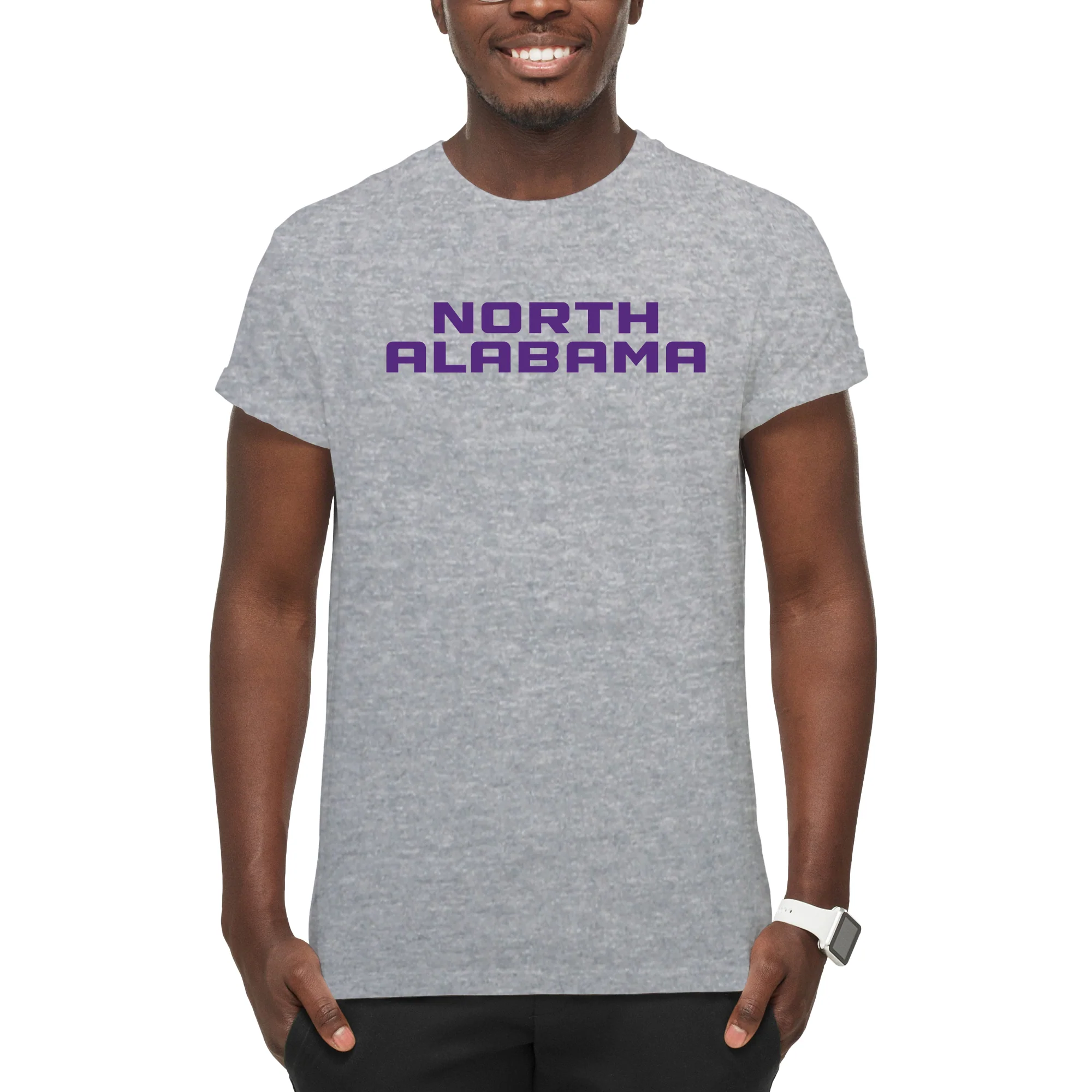 North Alabama Basic Block T-Shirt - Sport Grey - Image 3