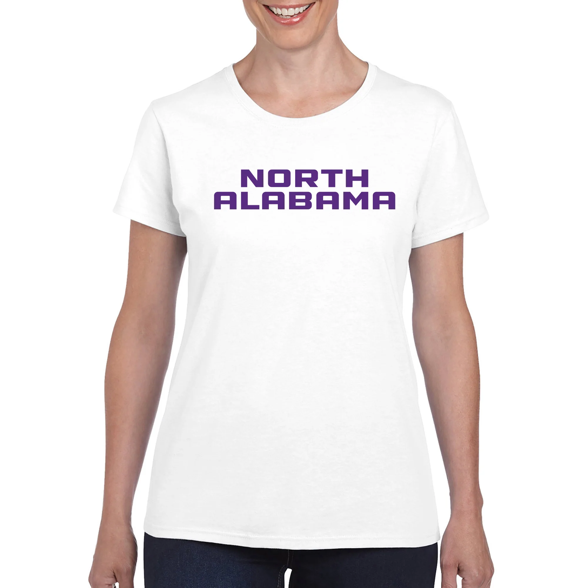 North Alabama Basic Block Women's T-Shirt - White - Image 3