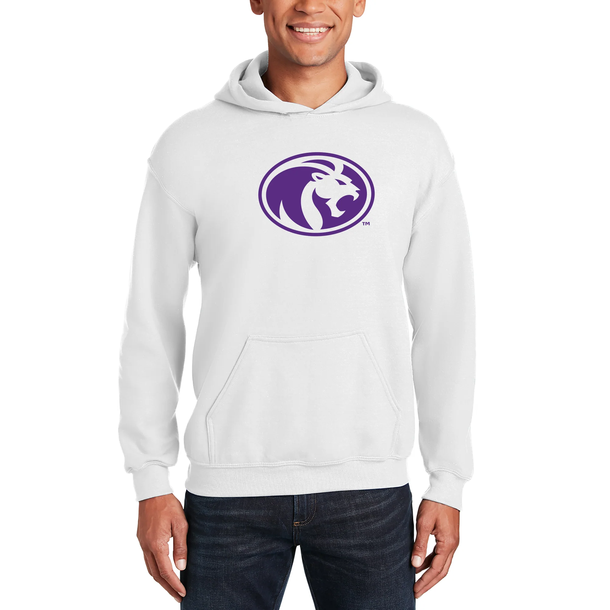 North Alabama Primary Logo Hoodie - White - Image 3