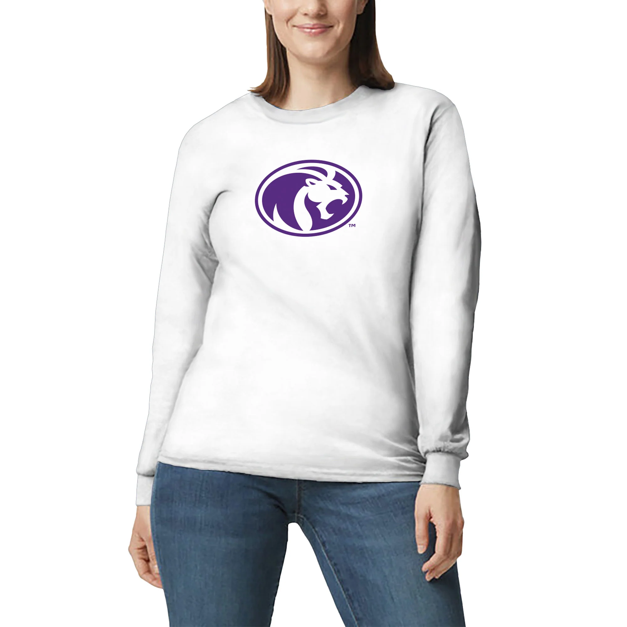 North Alabama Primary Logo Long Sleeve - White - Image 4
