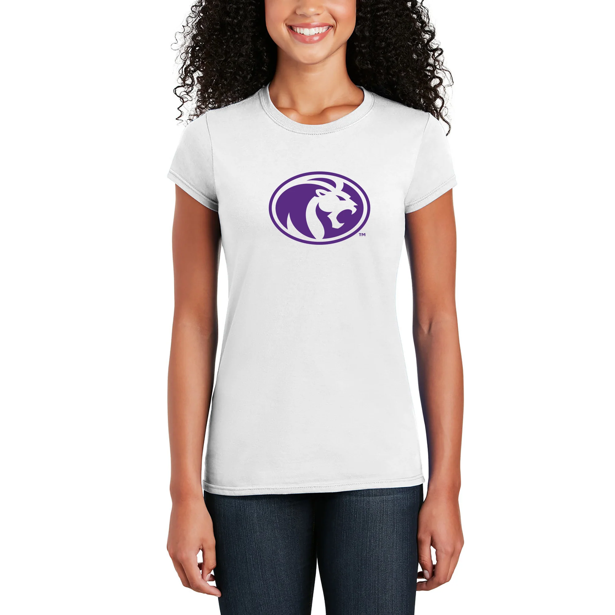North Alabama Primary Logo Women's T-Shirt - White - Image 3
