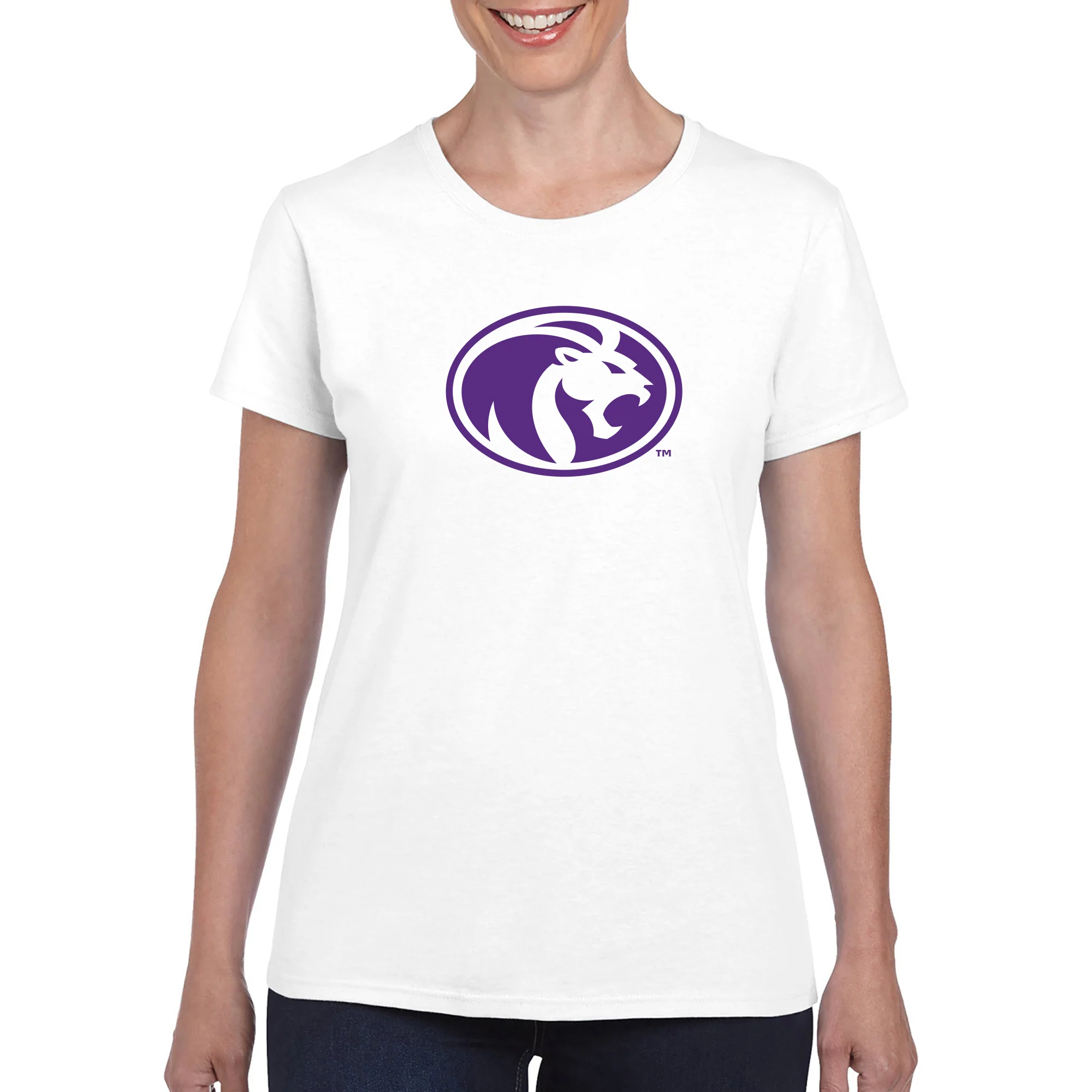 North Alabama Primary Logo Women's T-Shirt - White - Image 4