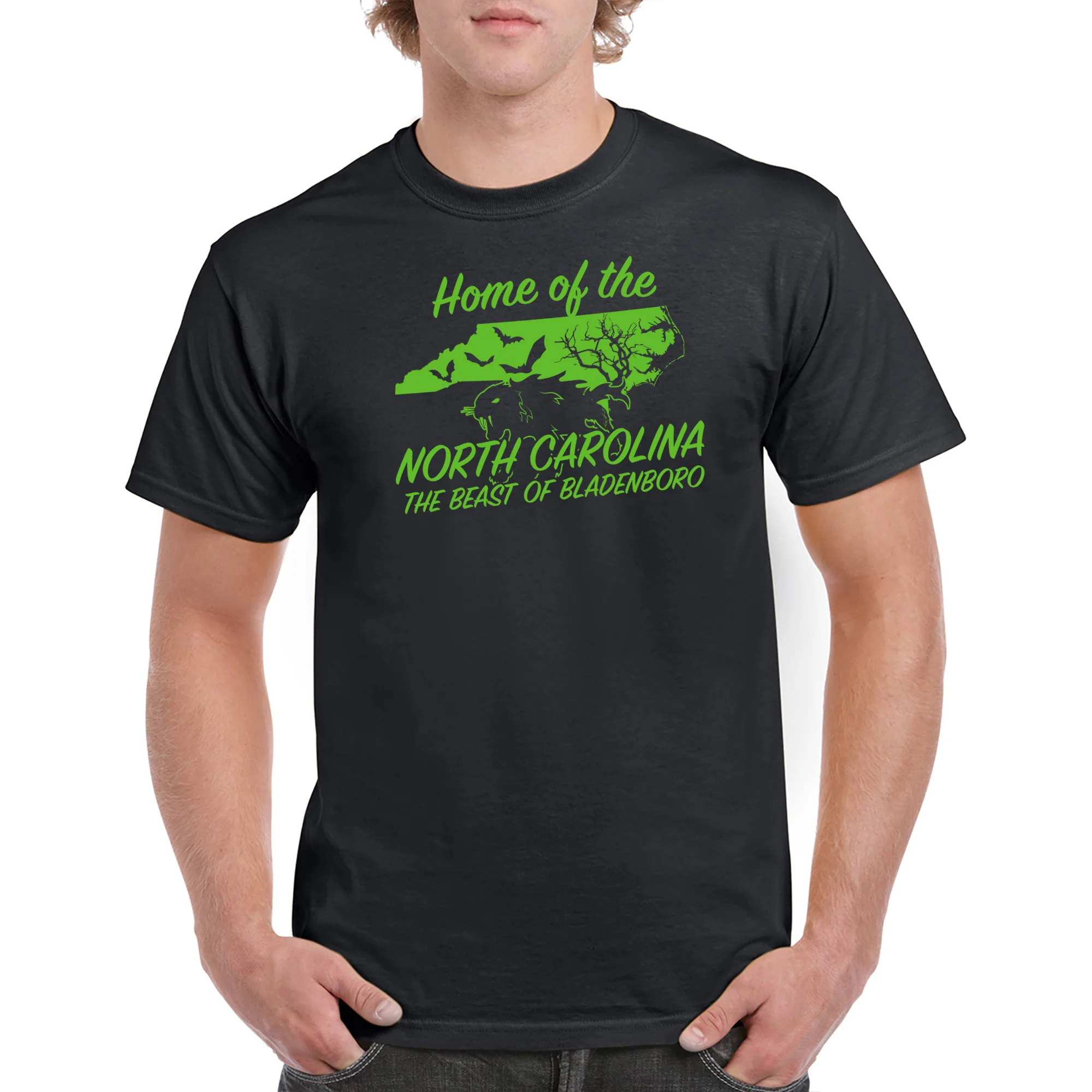 North Carolina Beast of Bladenboro Cryptid T-Shirt - Black - Image 3