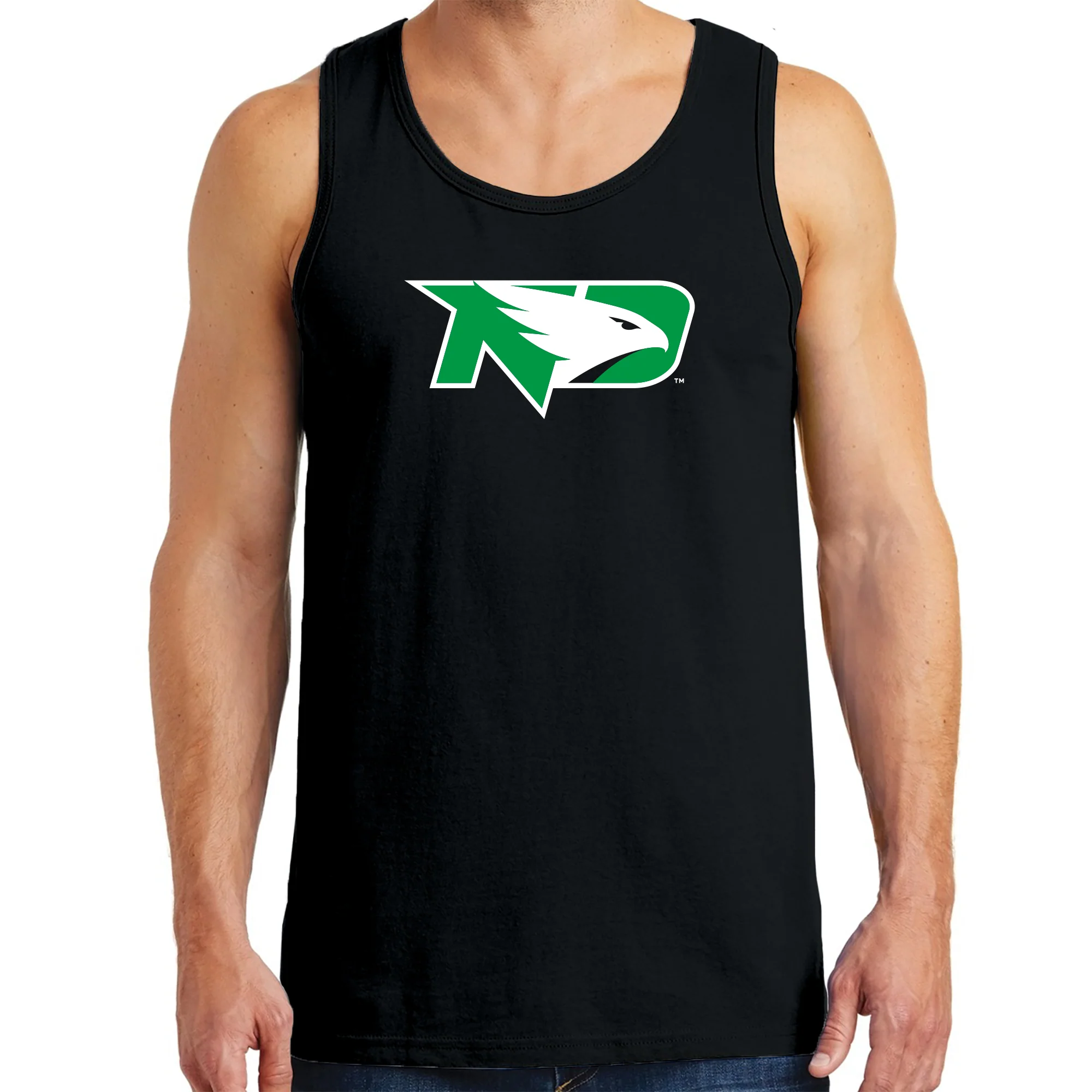 North Dakota Primary Logo Tank Top - Black - Image 3