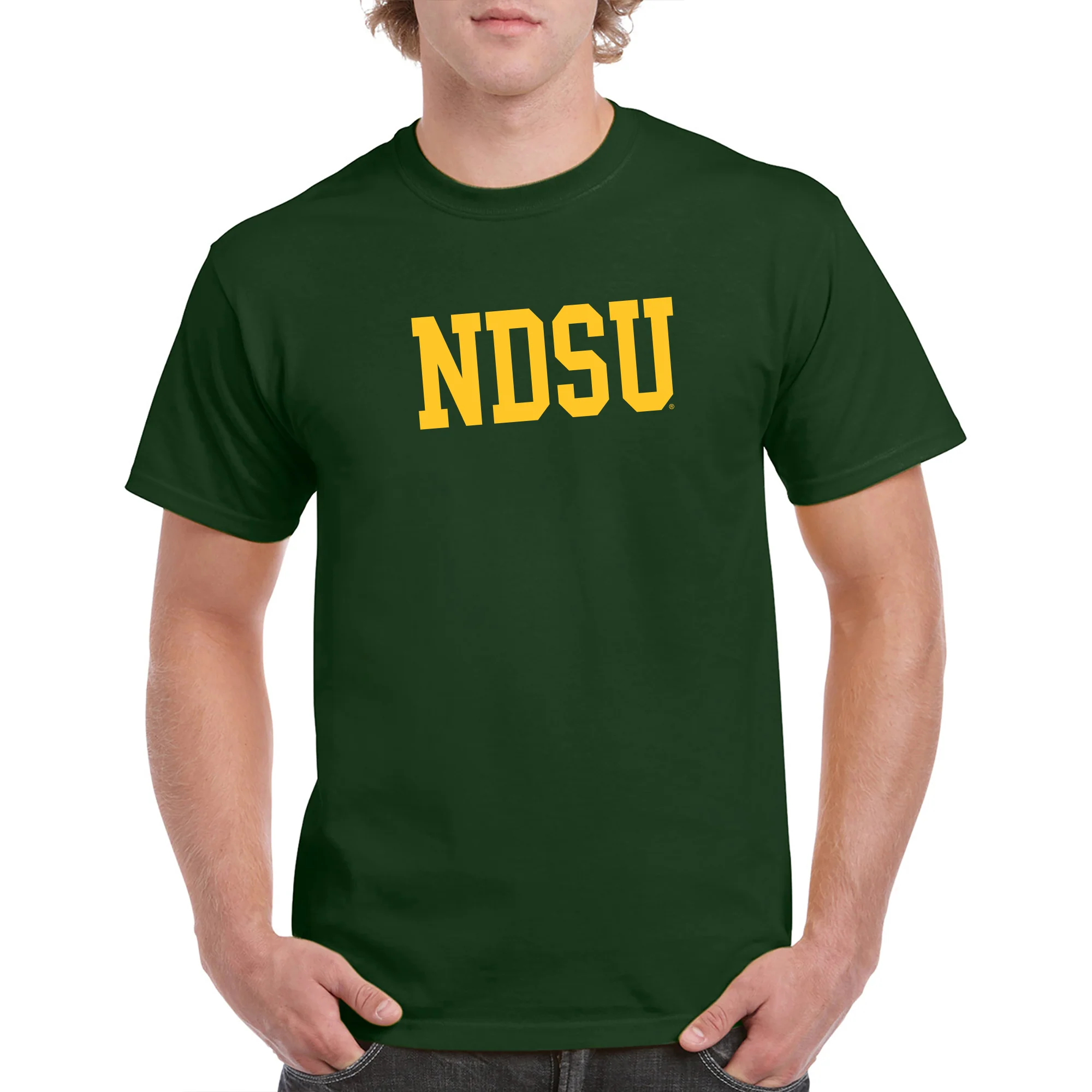 North Dakota State University Bison Basic Block Short Sleeve T Shirt - Forest - Image 3