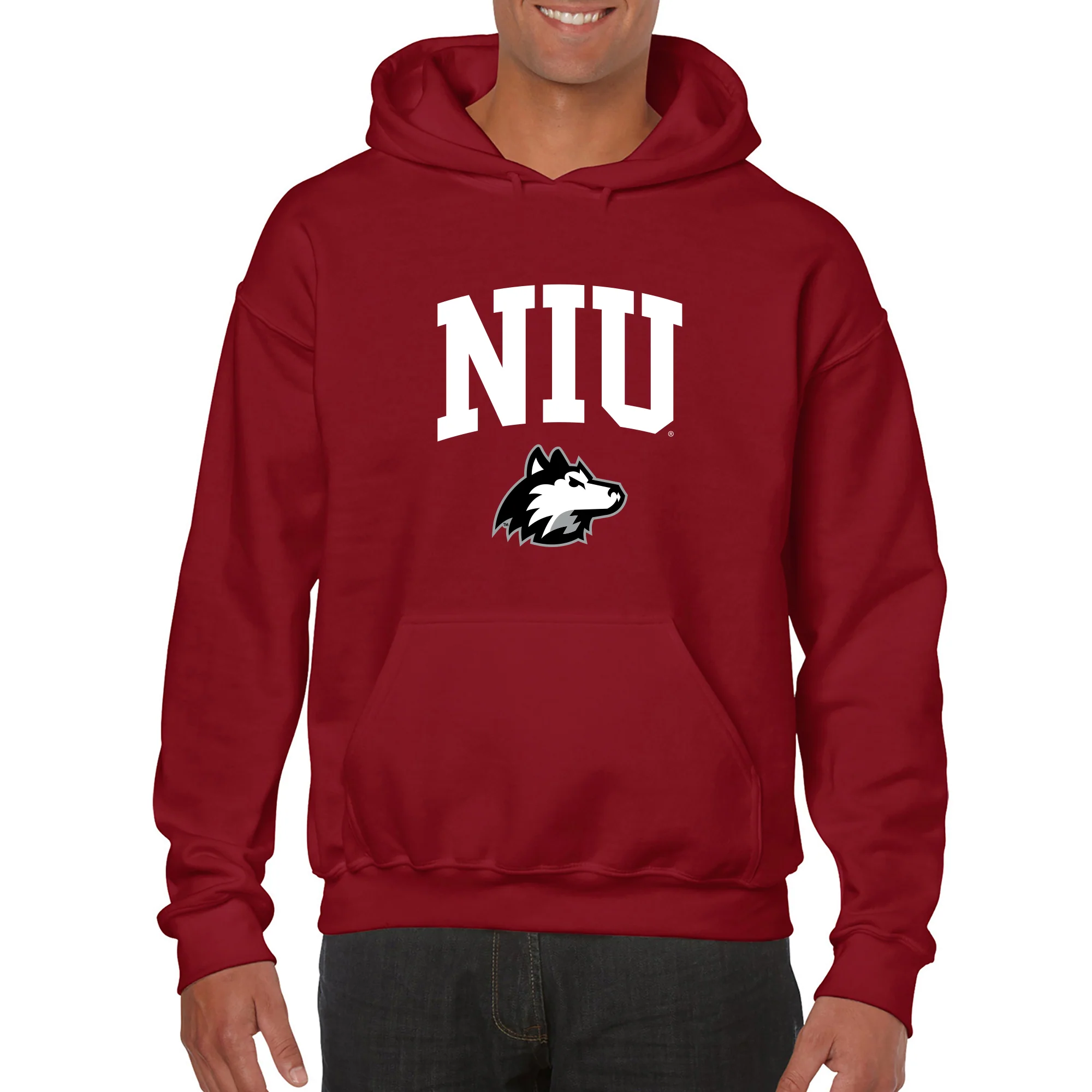 Northern Illinois Arch Logo Hoodie - Cardinal - Image 3