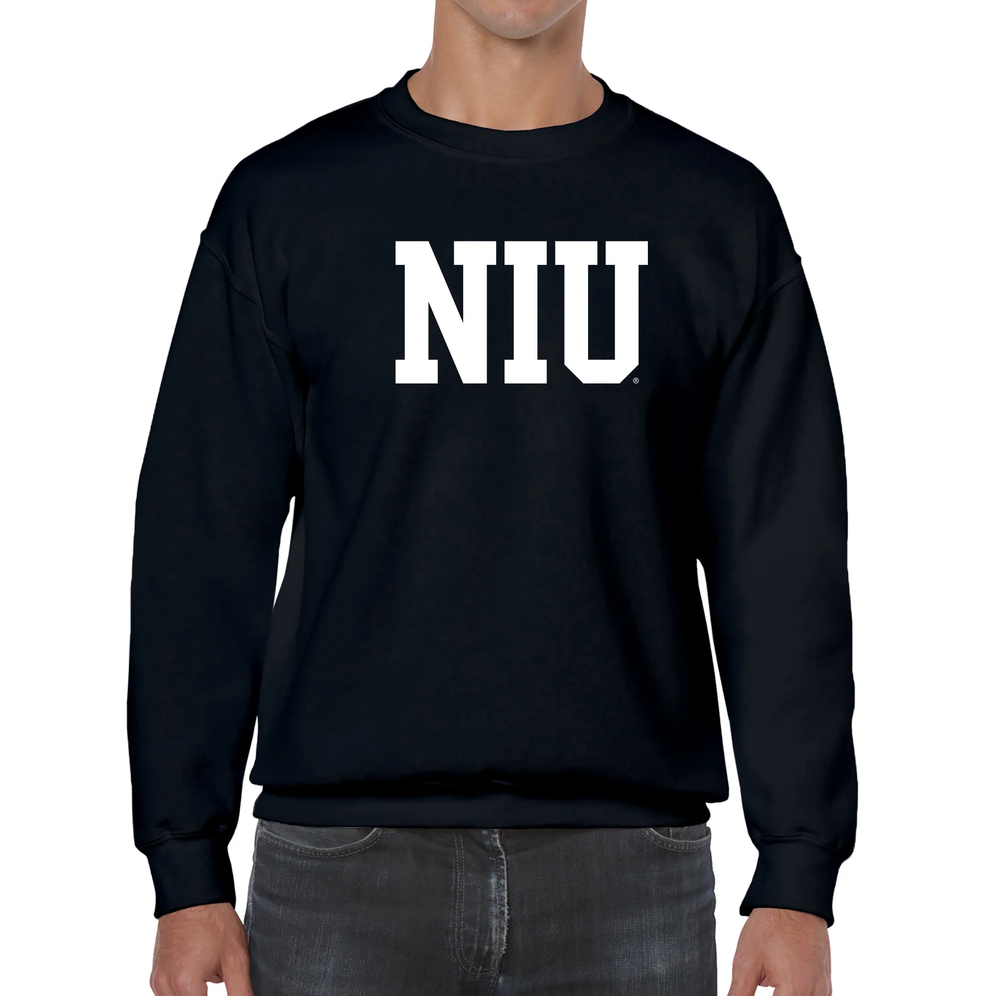 Northern Illinois Basic Block Crewneck - Black - Image 3