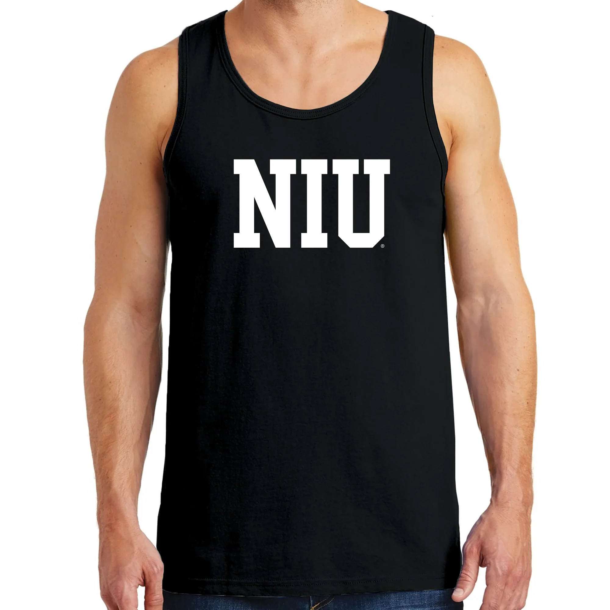 Northern Illinois Basic Block Tank Top - Black - Image 3
