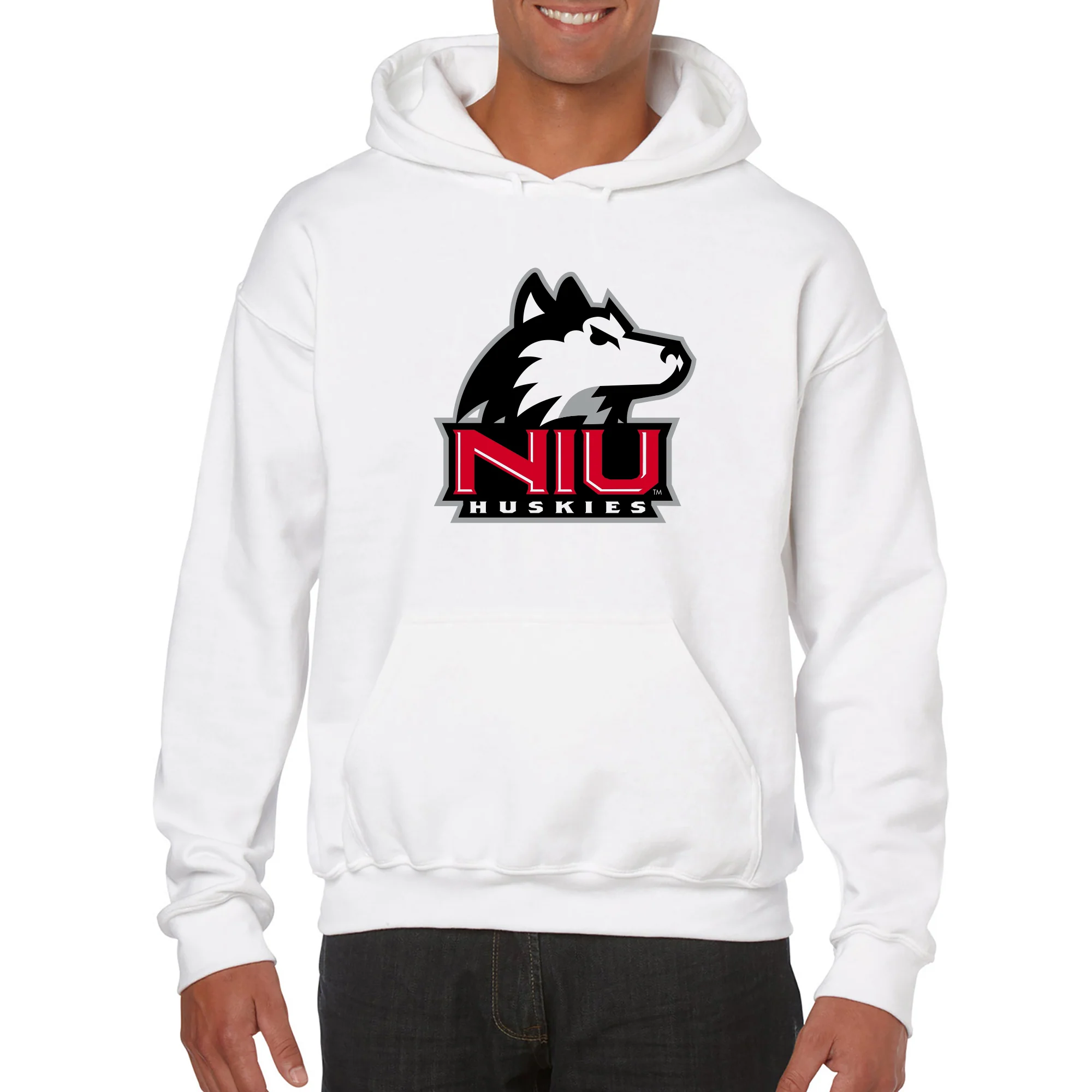 Northern Illinois Primary Logo Hoodie - White - Image 3