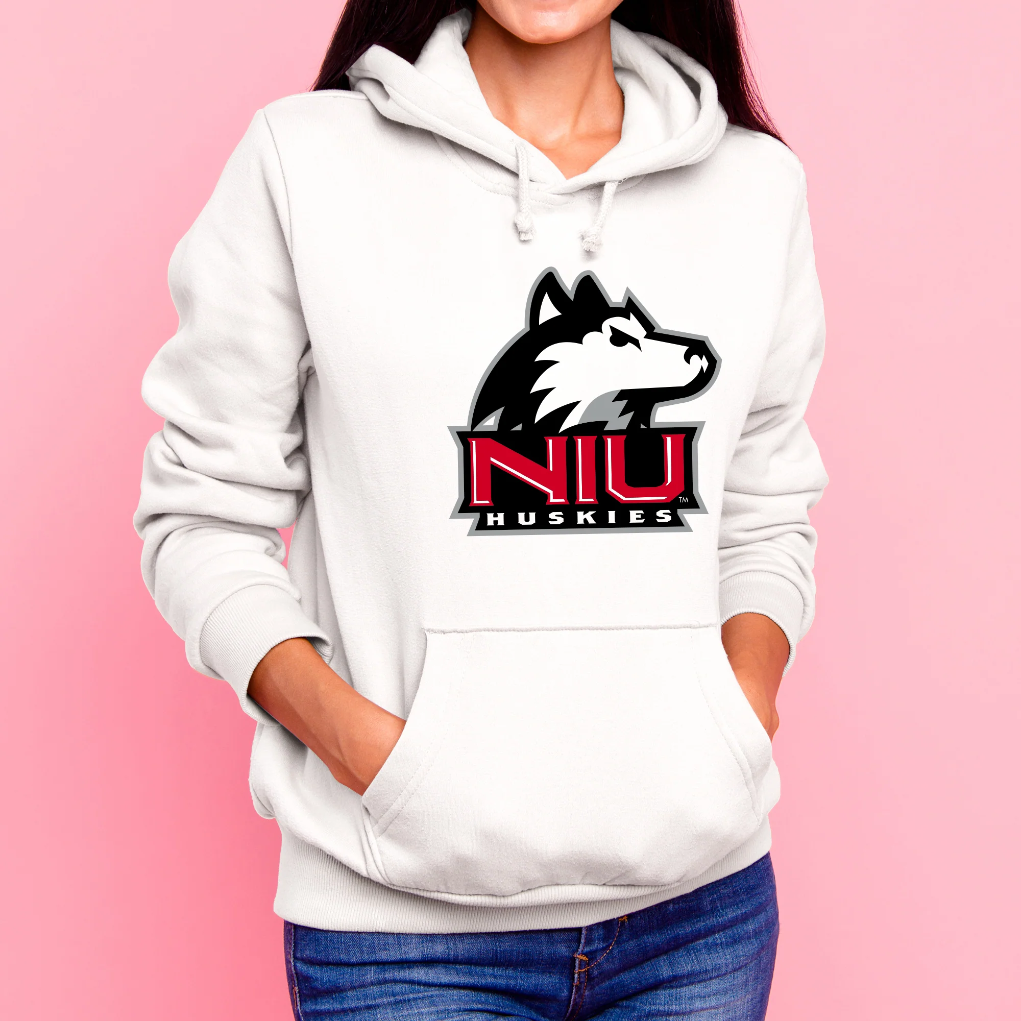 Northern Illinois Primary Logo Hoodie - White - Image 4