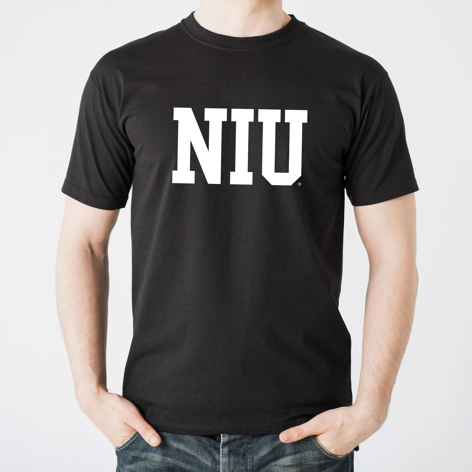 Northern Illinois University Huskies Basic Block Short Sleeve T Shirt - Black - Image 3