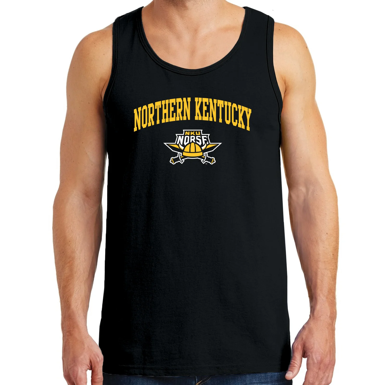 Northern Kentucky University Norse Arch Logo Tank Top - Black - Image 3