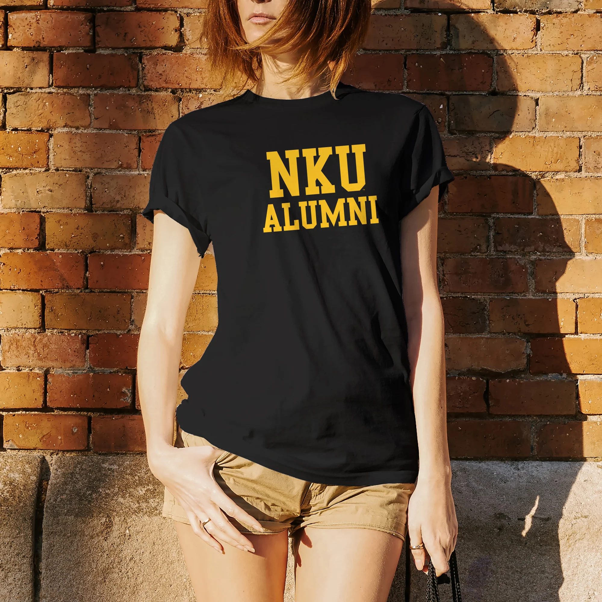 Northern Kentucky University Norse Alumni Basic Block Short Sleeve T Shirt - Black - Image 4
