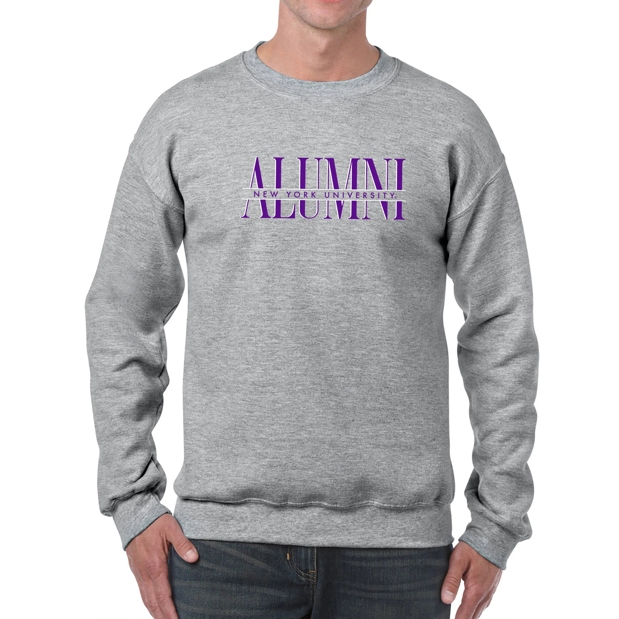 NYU Classic Alumni Crewneck - Sport Grey - Image 3