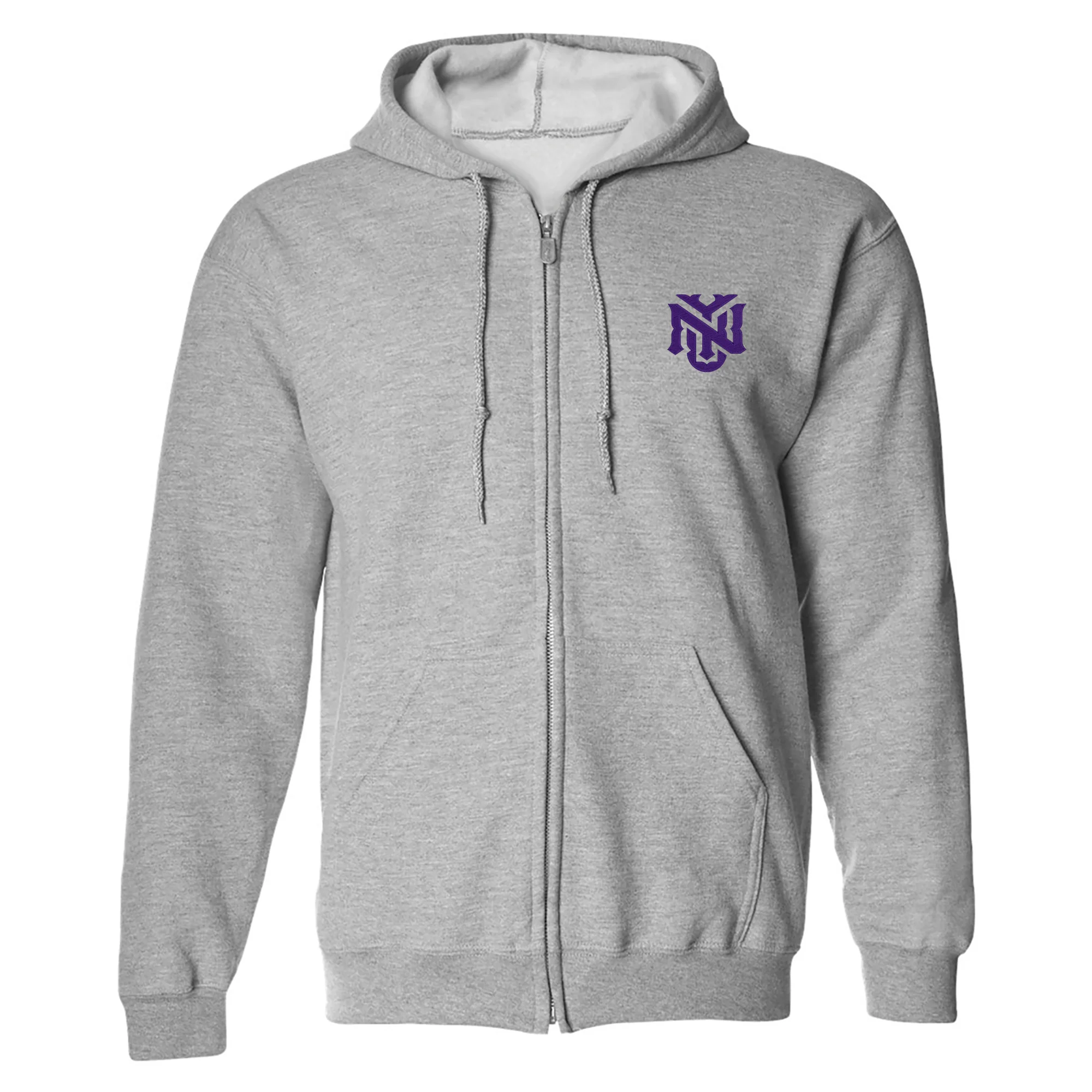 NYU Primary Logo LC EMB Full Zip Hoodie
