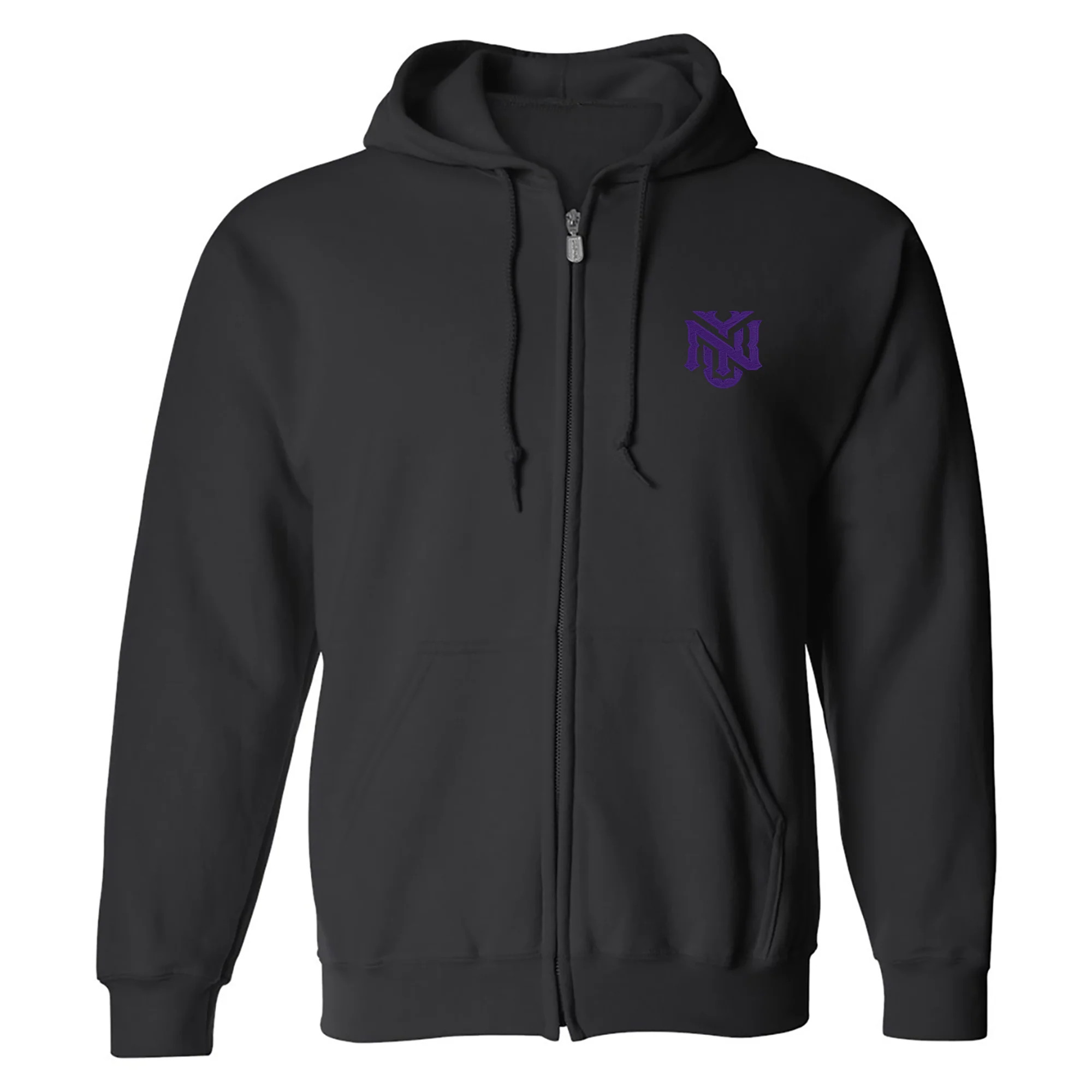 NYU Primary Logo LC EMB Full Zip Hoodie - Image 2