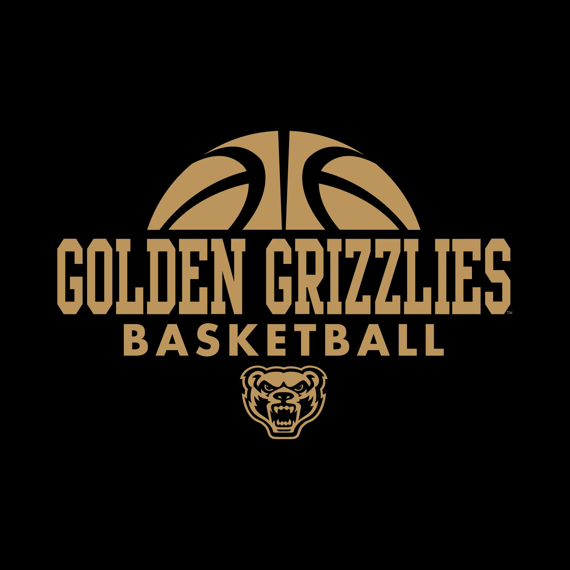 Oakland University Basketball Hype T-Shirt - Black - Image 2