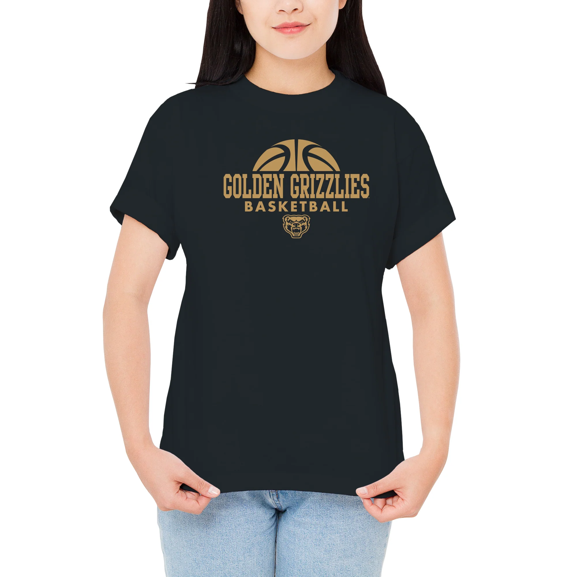 Oakland University Basketball Hype T-Shirt - Black - Image 4