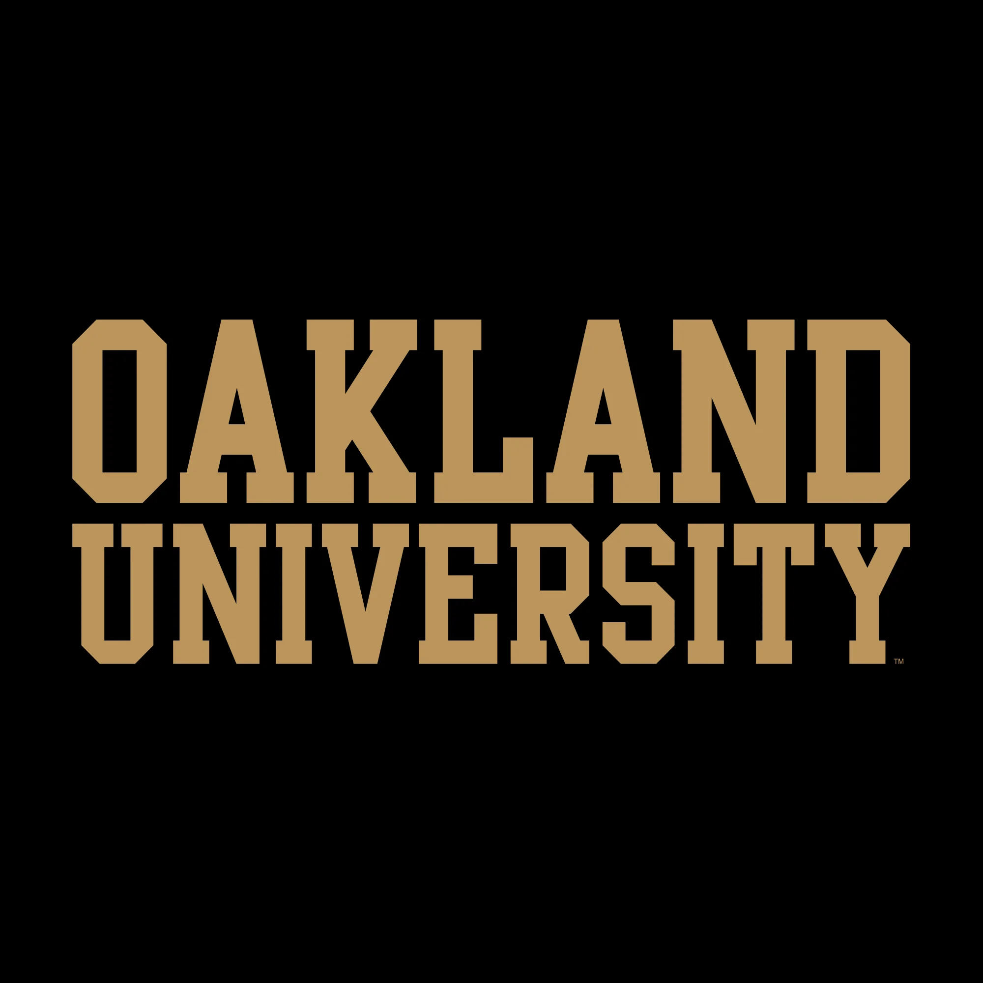 Oakland University Golden Grizzlies Basic Block Short Sleeve Youth T Shirt - Black - Image 2