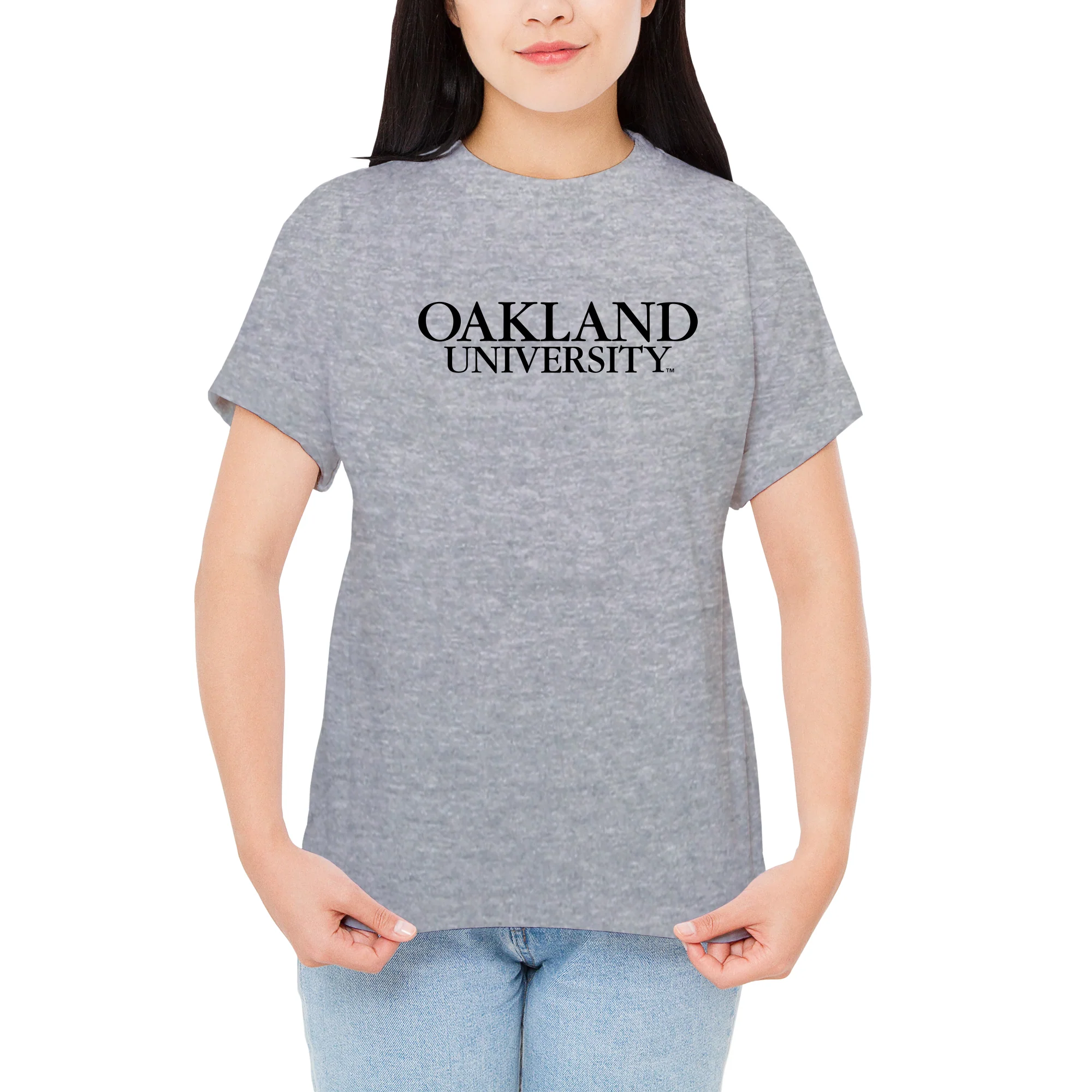Oakland University Institutional Logo T-Shirt - Sport Grey - Image 4