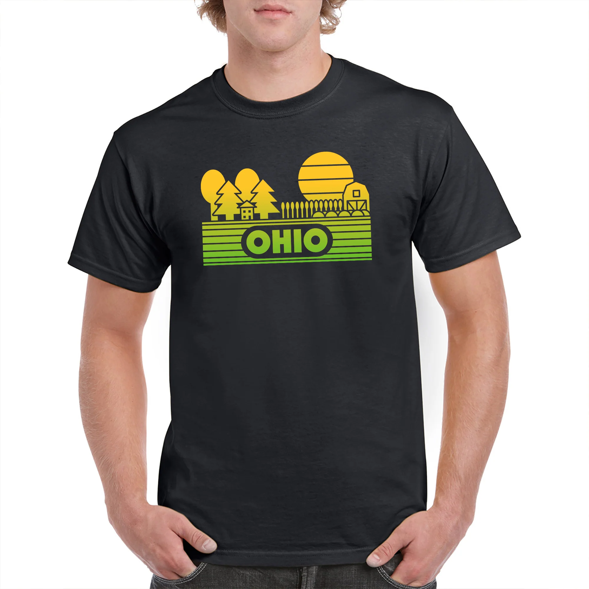 Ohio Groovy Sunset T-Shirt - Black - Image 3