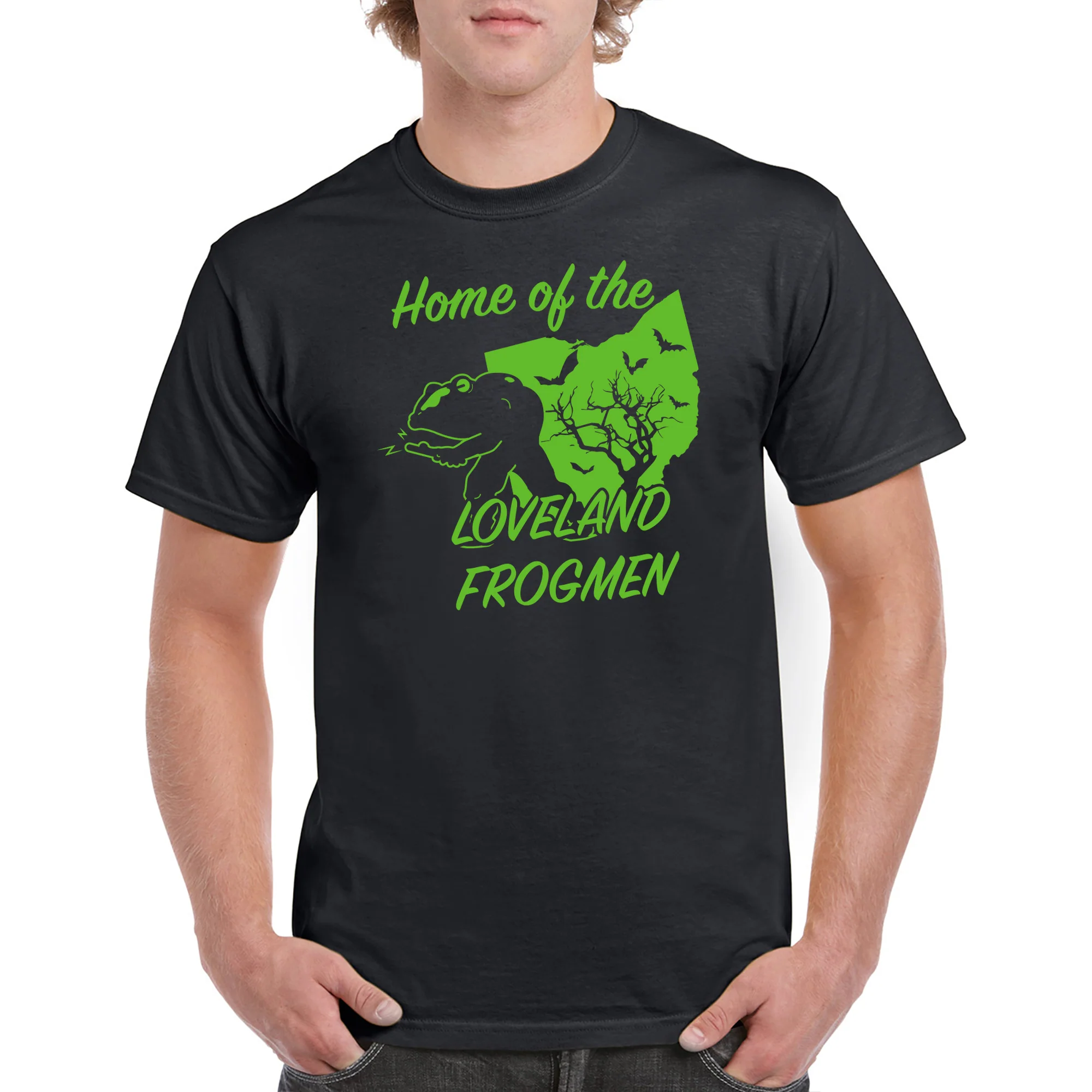 Ohio Loveland Frogmen Cryptid T-Shirt - Black - Image 3