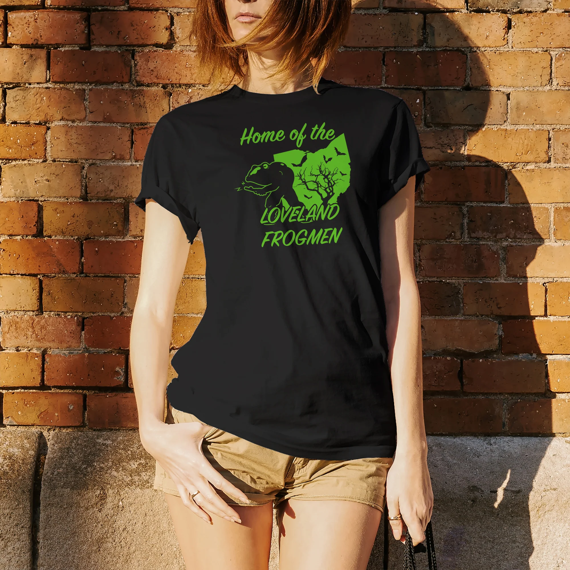Ohio Loveland Frogmen Cryptid T-Shirt - Black - Image 4