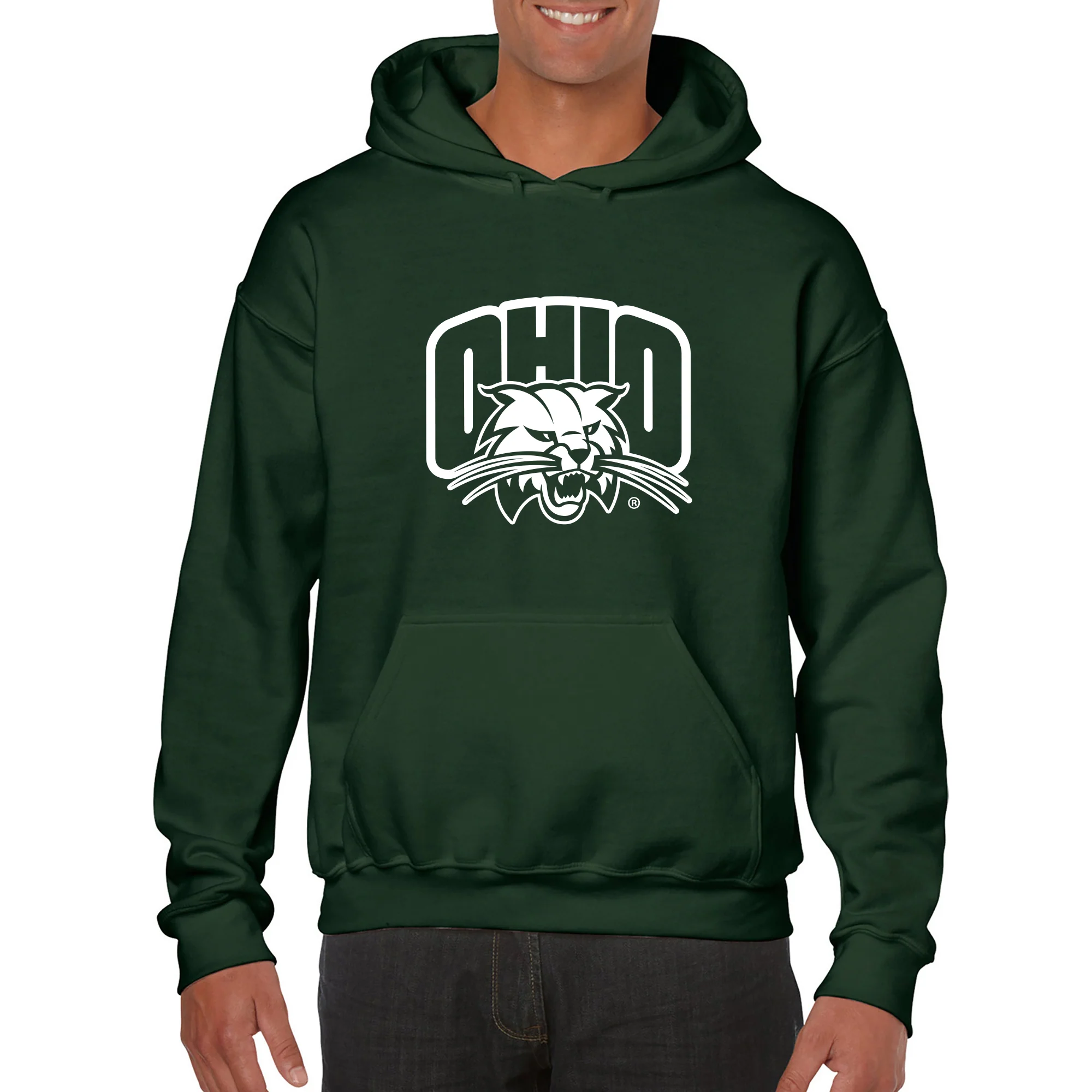 Ohio University Bobcats Arch Logo Hoodie - Forest - Image 3