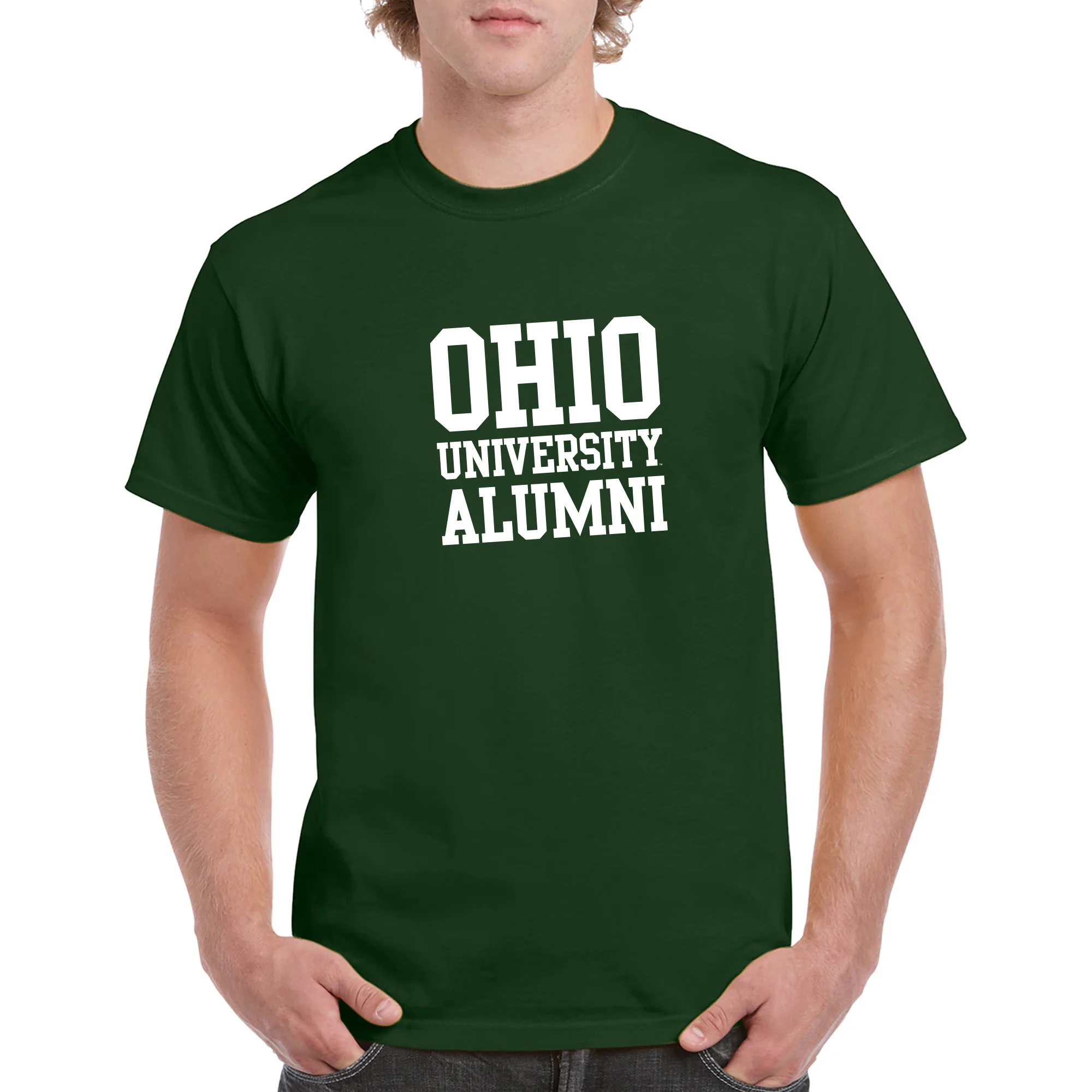 Ohio University Bobcats Basic Block Alumni Short Sleeve T Shirt - Forest - Image 3