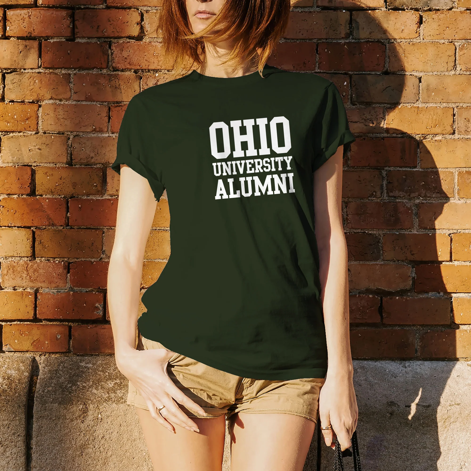 Ohio University Bobcats Basic Block Alumni Short Sleeve T Shirt - Forest - Image 4
