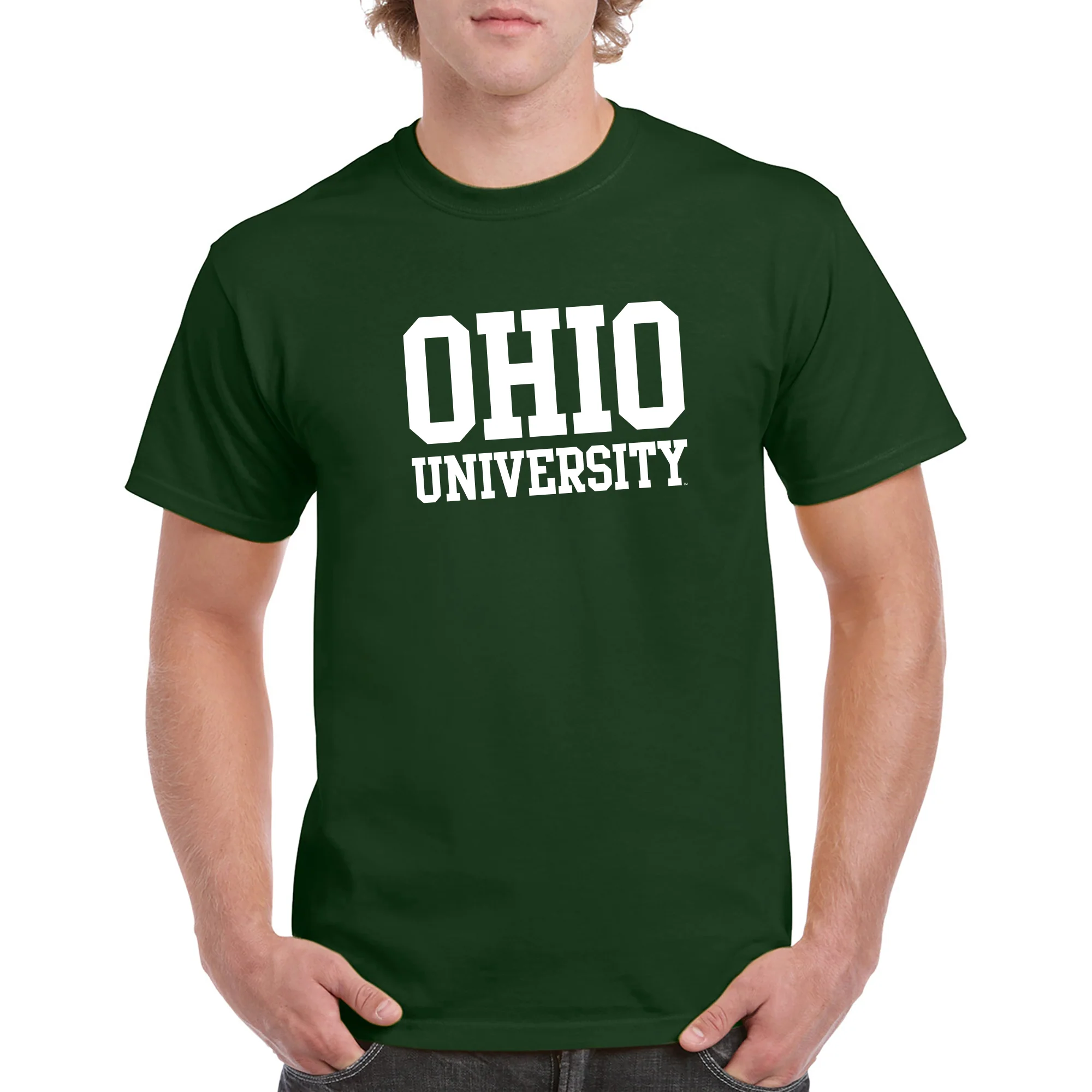 Ohio University Bobcats Basic Block Short Sleeve T Shirt - Forest - Image 3