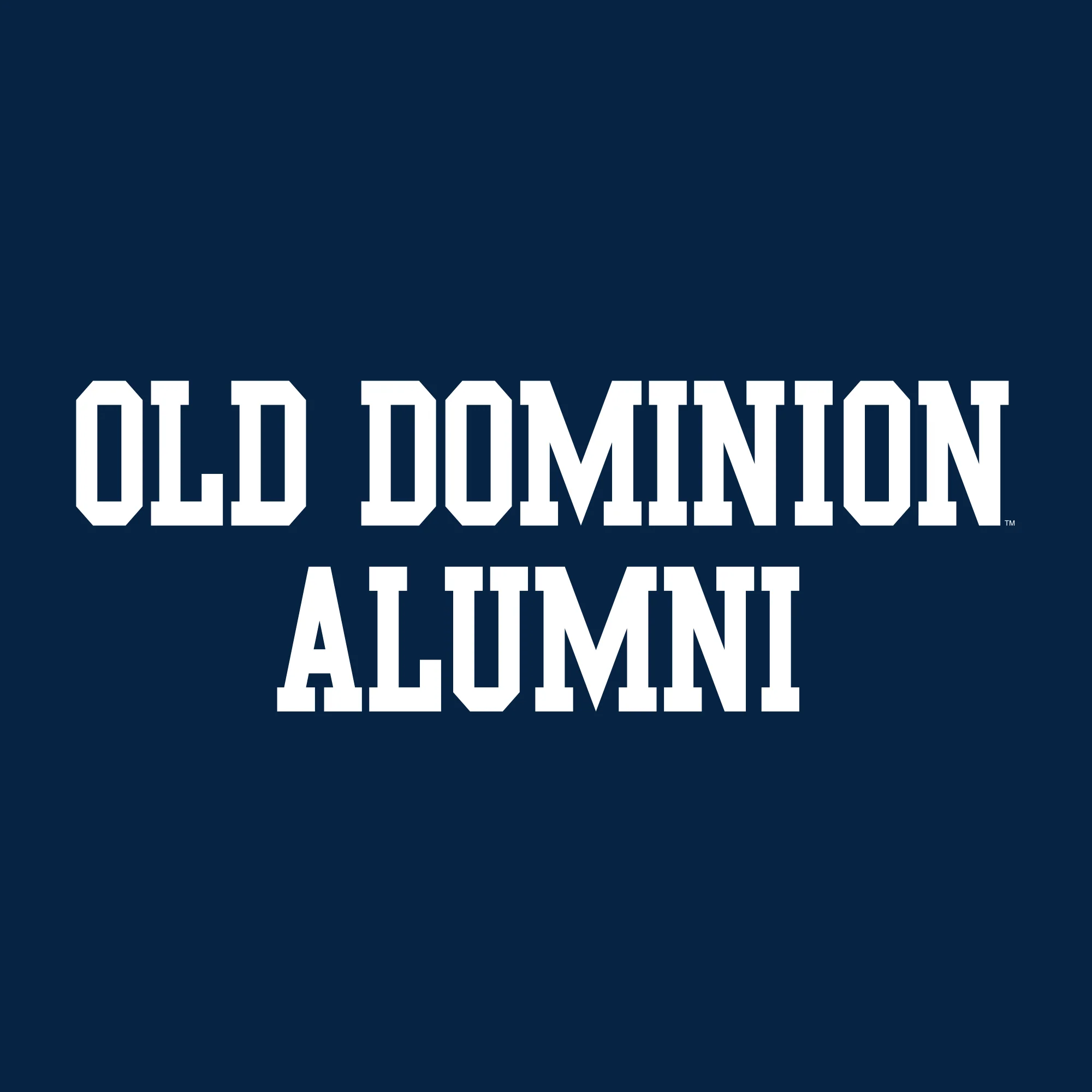 Old Dominion University Monarchs Block Alumni Basic Cotton Short Sleeve T Shirt - Navy - Image 2